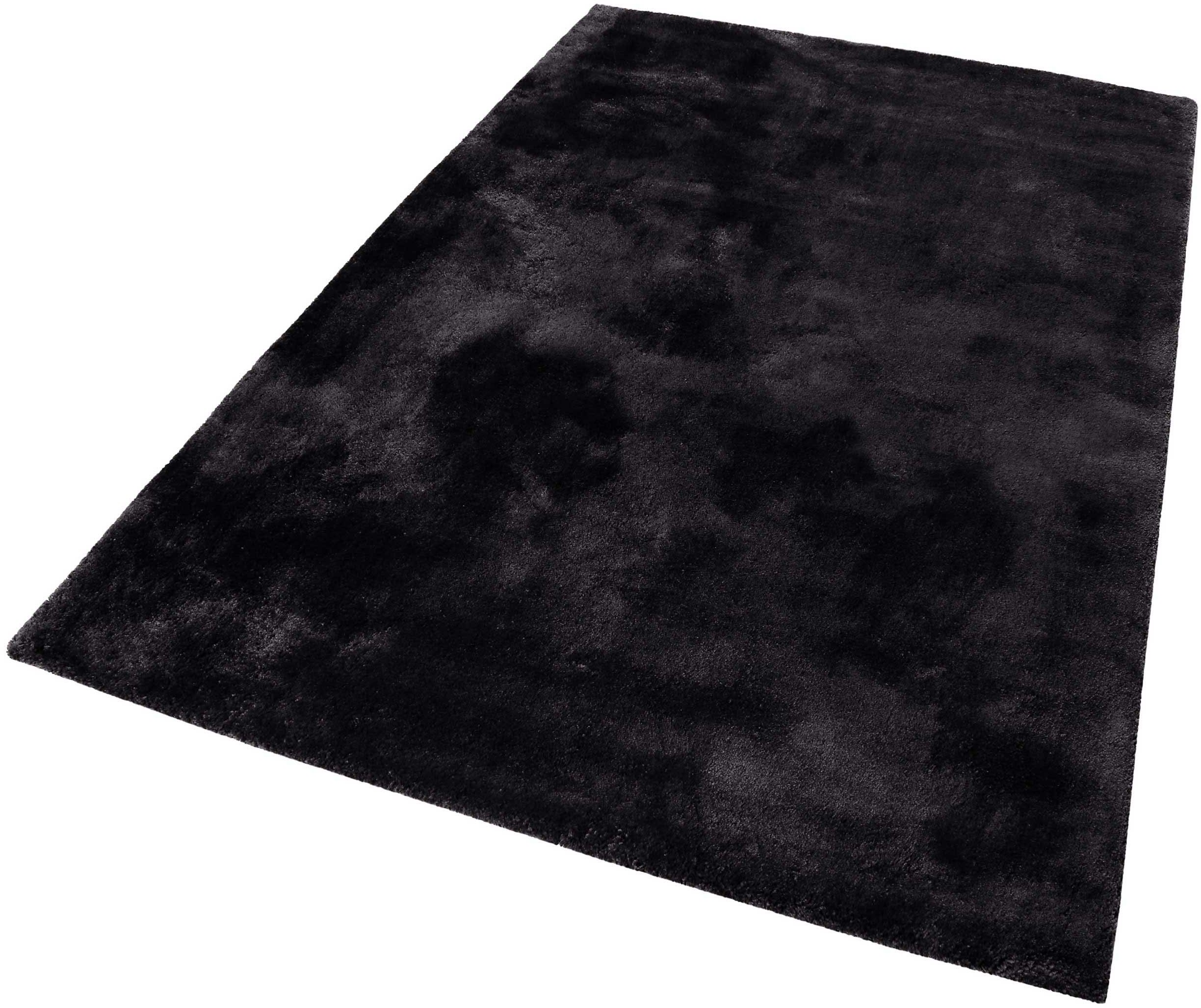 Hochflor-Teppich Relaxx, Esprit, rechteckig, Höhe: 25 mm, Wohnzimmer, sehr große Farbauswahl, weicher dichter Hochflor schwarz