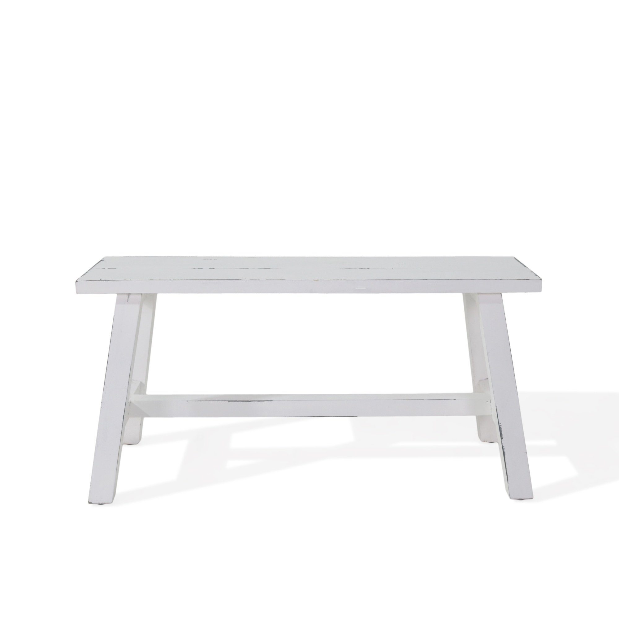 More2Home Sitzbank Deko-Bank, BENCH-M, Holz vintage-weiß, 90 cm breit