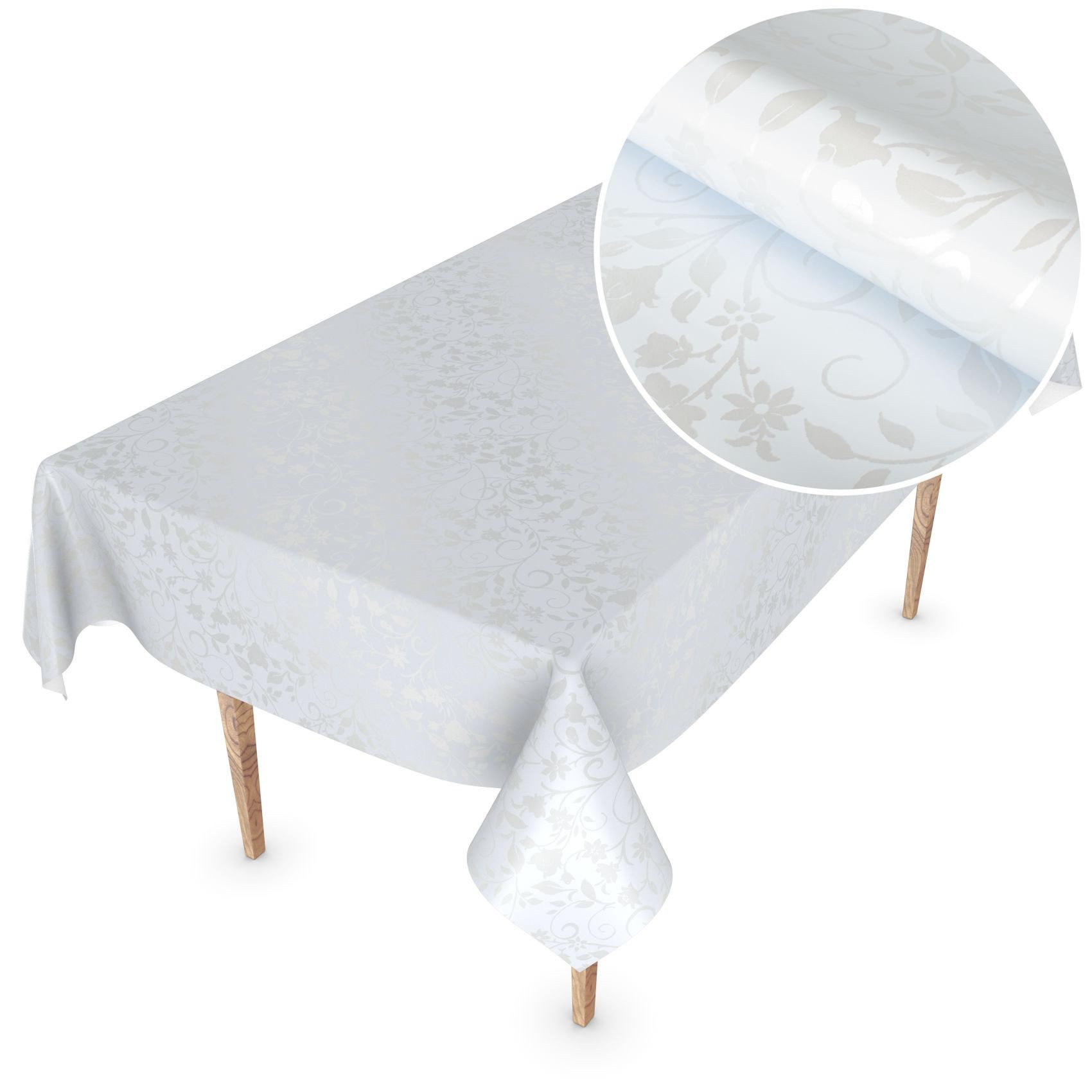 ANRO Tischdecke Wachstuchtischdecke MIMOSA Gartentischdecke (Einzelstück 1- günstig online kaufen