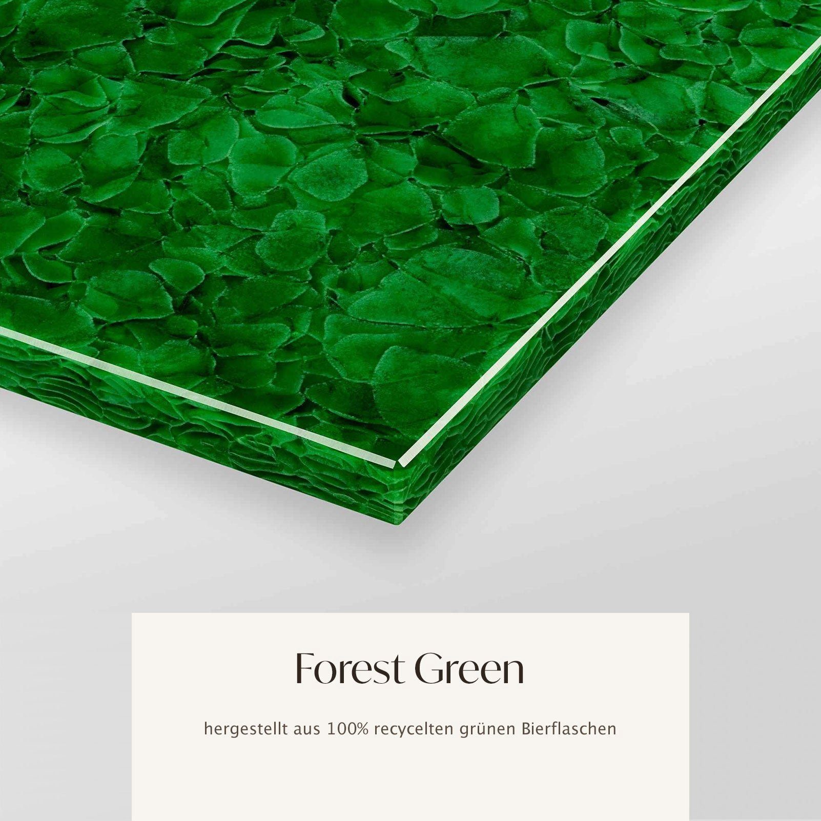 MAGNA Atelier Dekotablett GRONINGEN mit 30x20x2cm Green GLASKERAMIK, Glaskeramik, Käseplatte Forest eckig