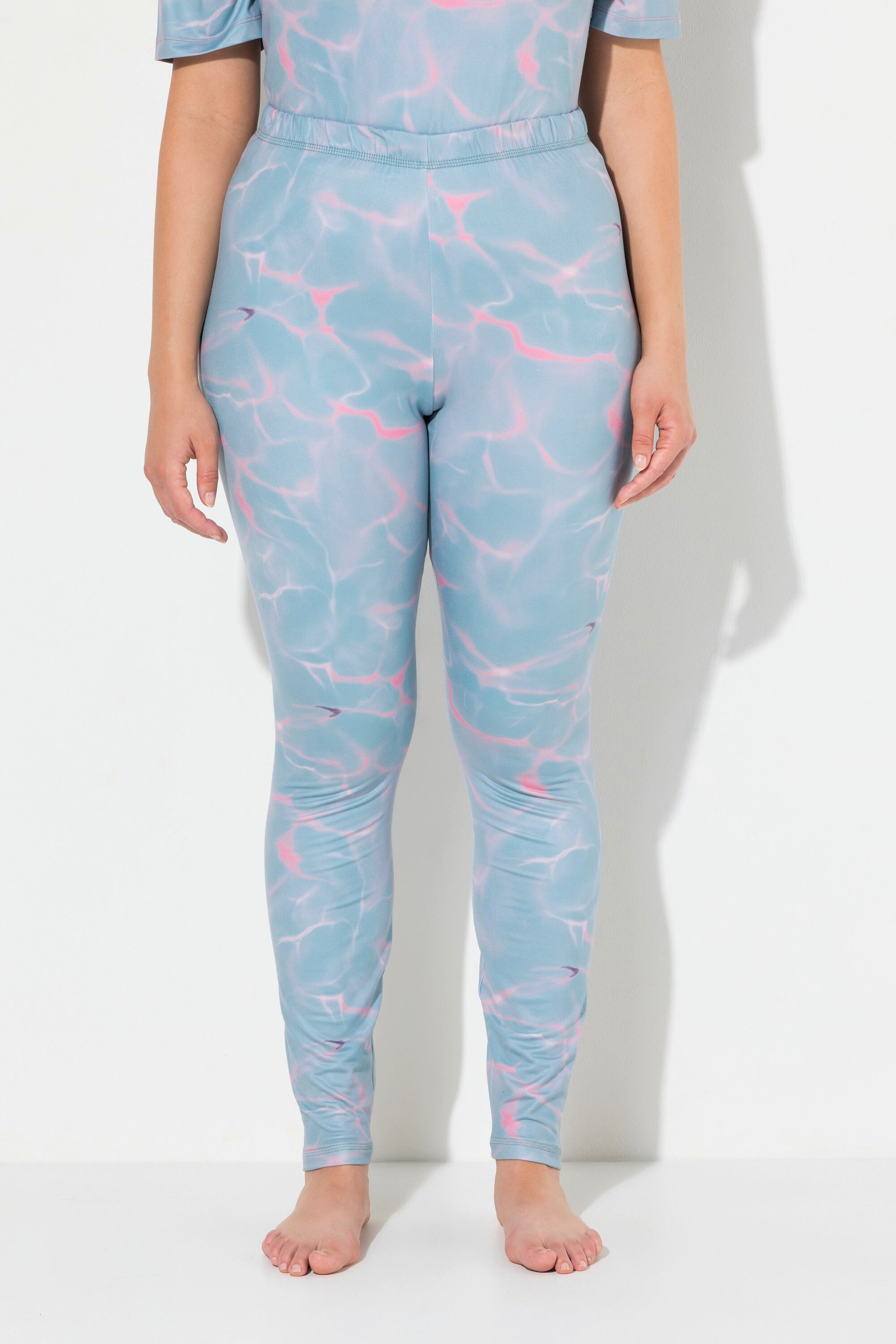 Ulla Popken Leggings Ski-Funktionsleggings Wellenmuster Elastikbund