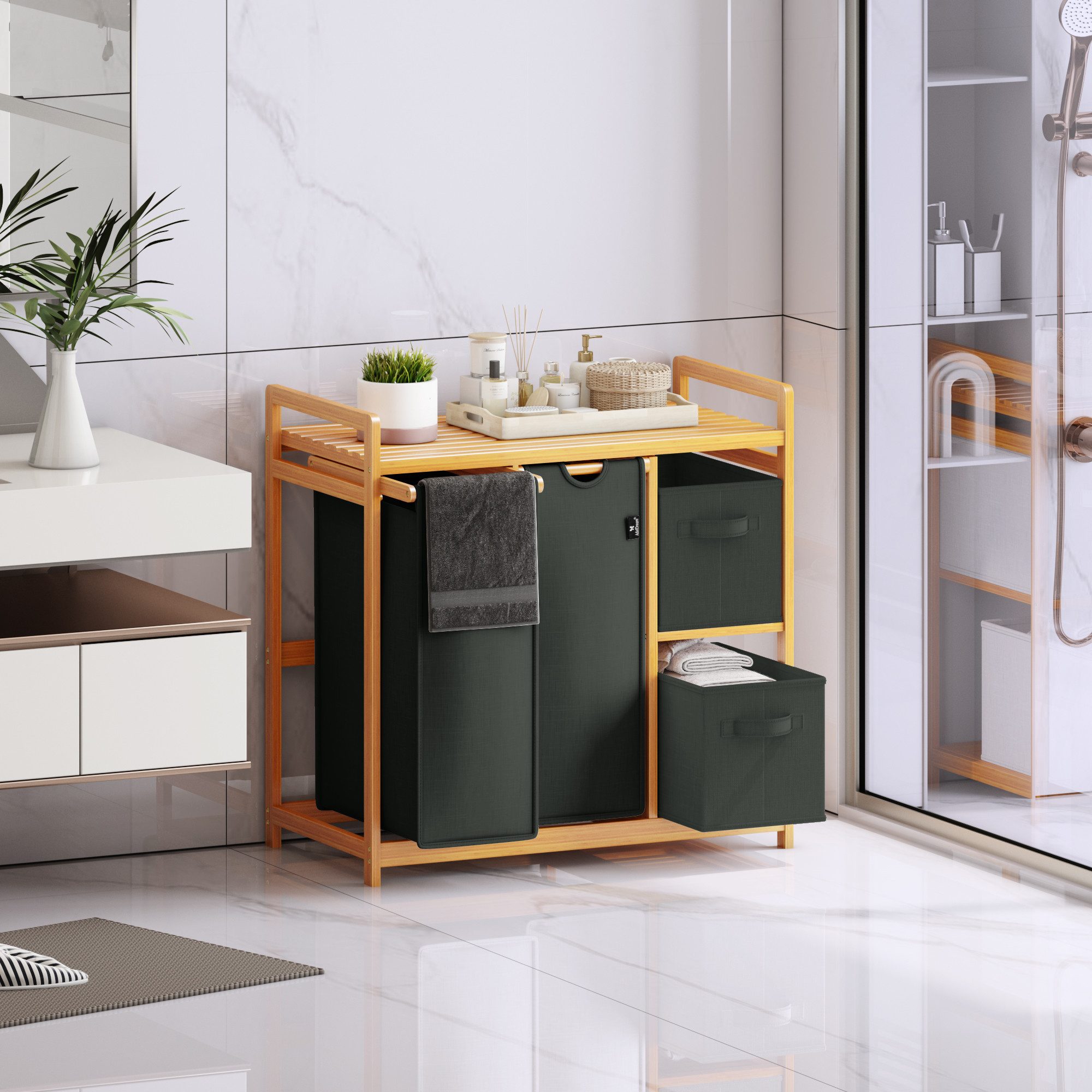 AdelDream(BTWX8GZZ) Wäschekorb AdelDream 140L Wäschekorb mit Korb und Ablag günstig online kaufen