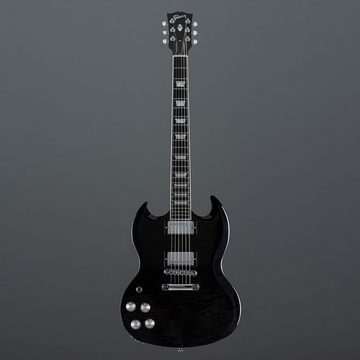 Gibson E-Gitarre, SG Modern Lefthand Trans Black Fade - E-Gitarre für Linkshänder