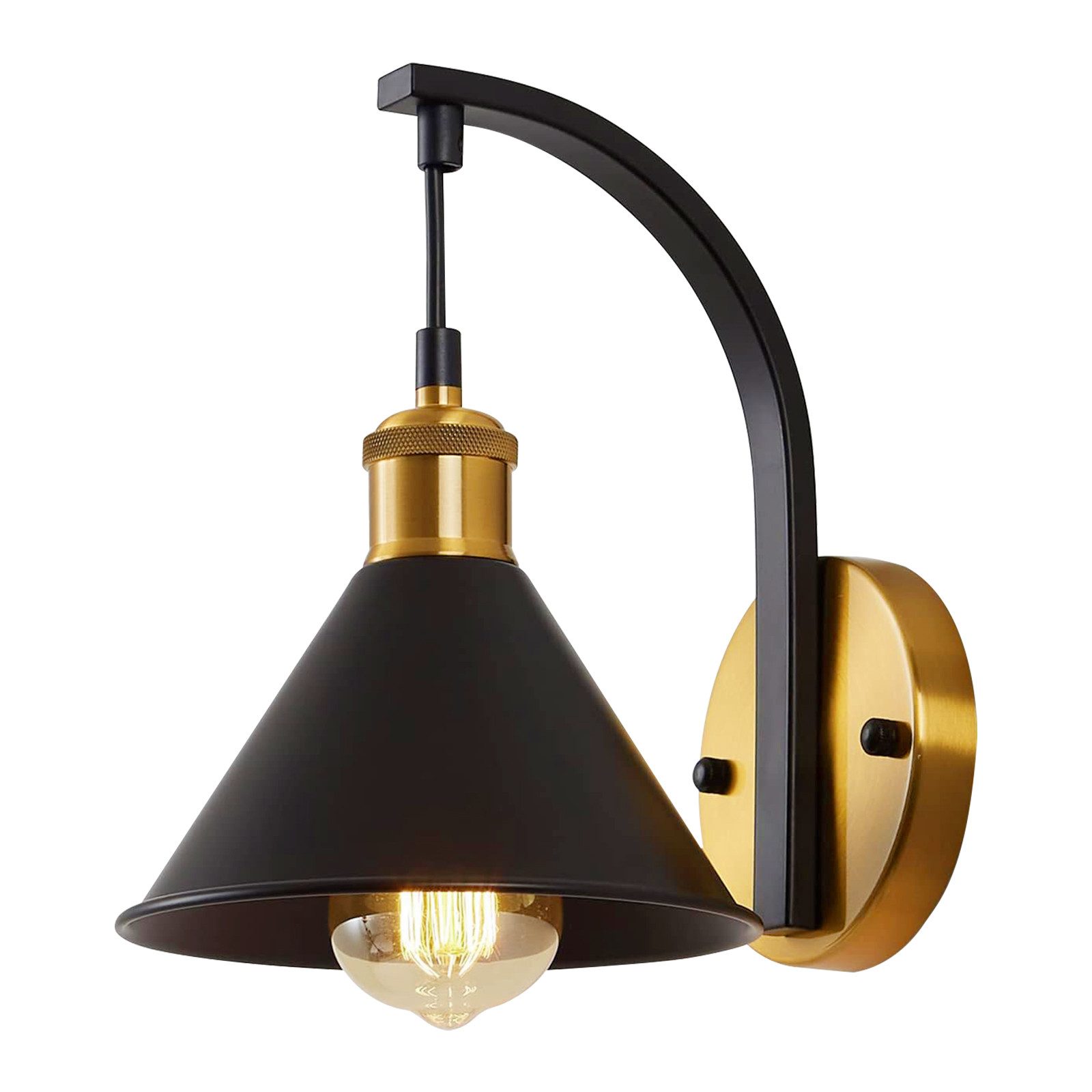 BlingBin Wandleuchte Innen Wandleuchte Vintage Industrial Wandlampe E27 für Flur Café Bar, Wechselbar E27 Leuchtmittel,Einfache Installation und Bedienung, Wechselbar E27 Leuchtmittel, Warmes Licht, Wechselbar E27 Leuchtmittel,Technische Details
