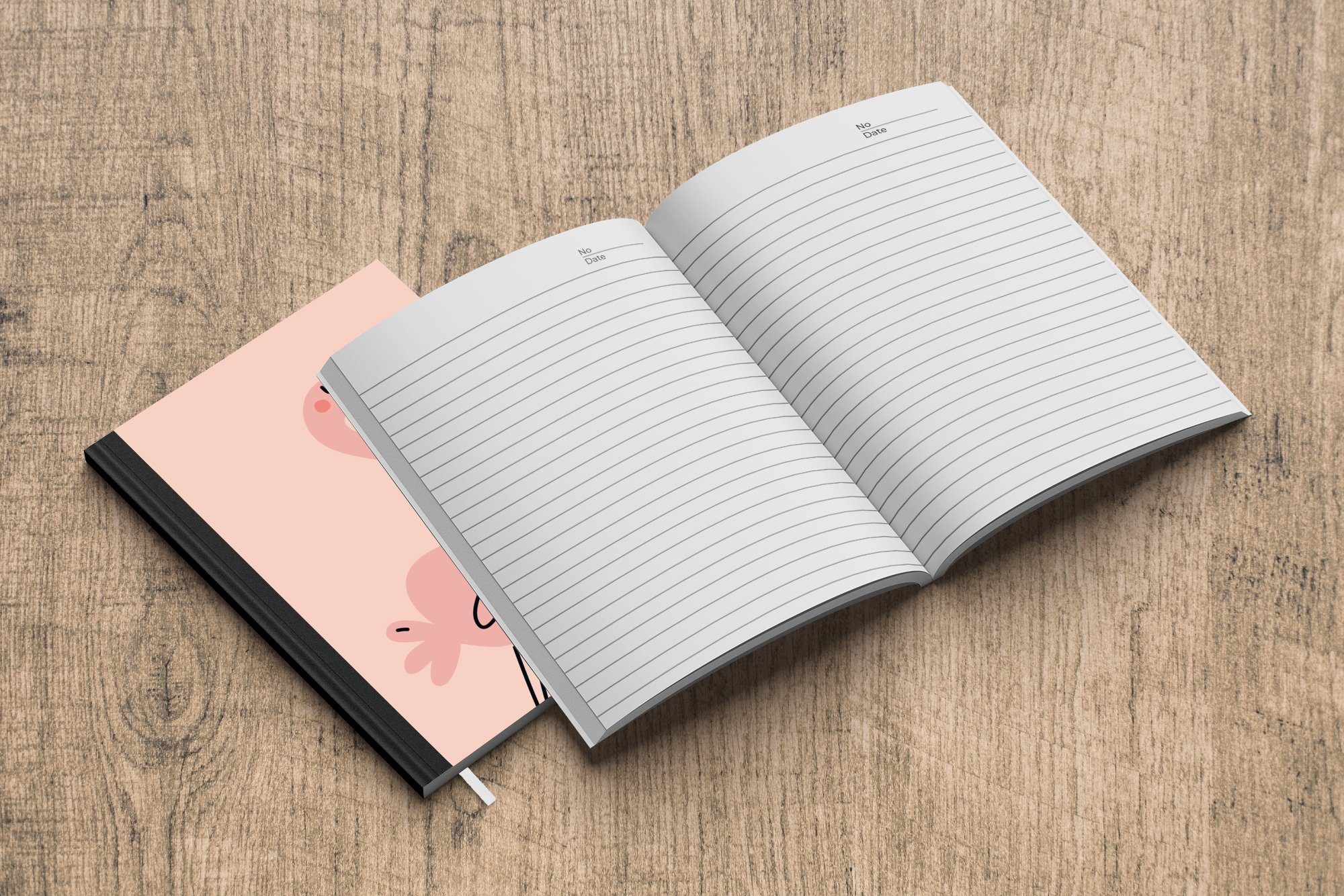 Haushaltsbuch auf Hintergrund, Flamingos A5, rosa einem Merkzettel, Notizheft, Notizbuch Illustration Journal, Tagebuch, MuchoWow Seiten, 98 eines rosa