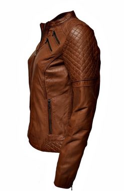 Zimmert Leather Lederjacke Finja (Gelb, Beige, Braun, Cognac) weiches Leder, Stehkragen