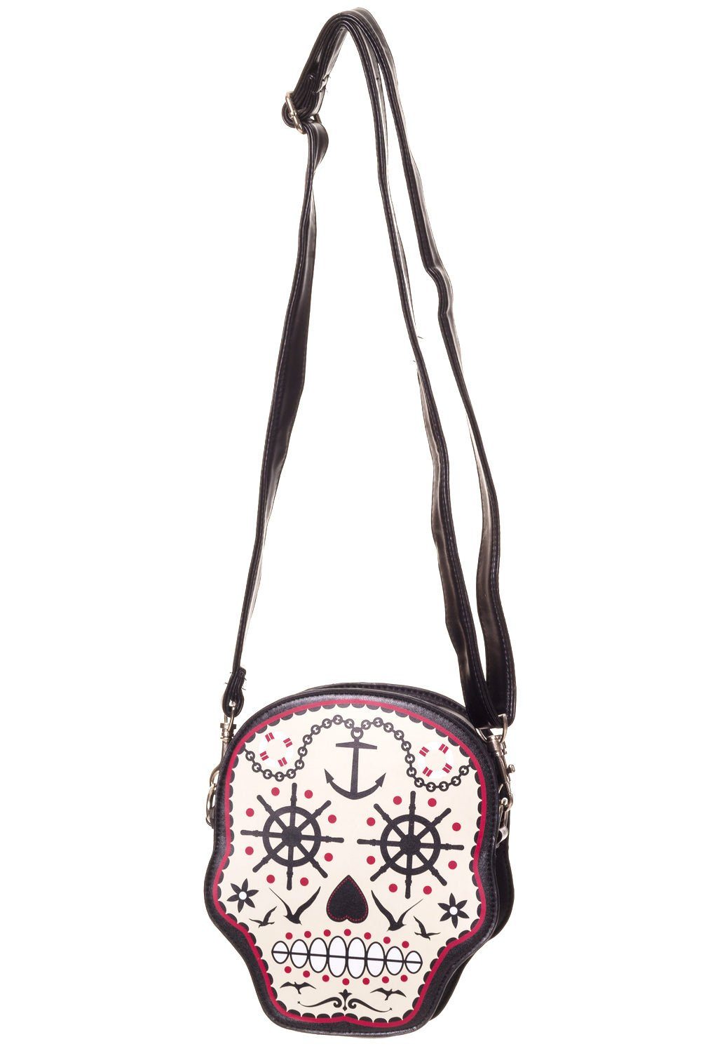 Banned Schultertasche Nautical Sailor Skull, Totenkopf Form