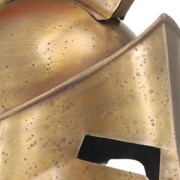 vidaXL Ritter-Kostüm Griechischer Krieger-Helm Antik Replik LARP Messing Stahl