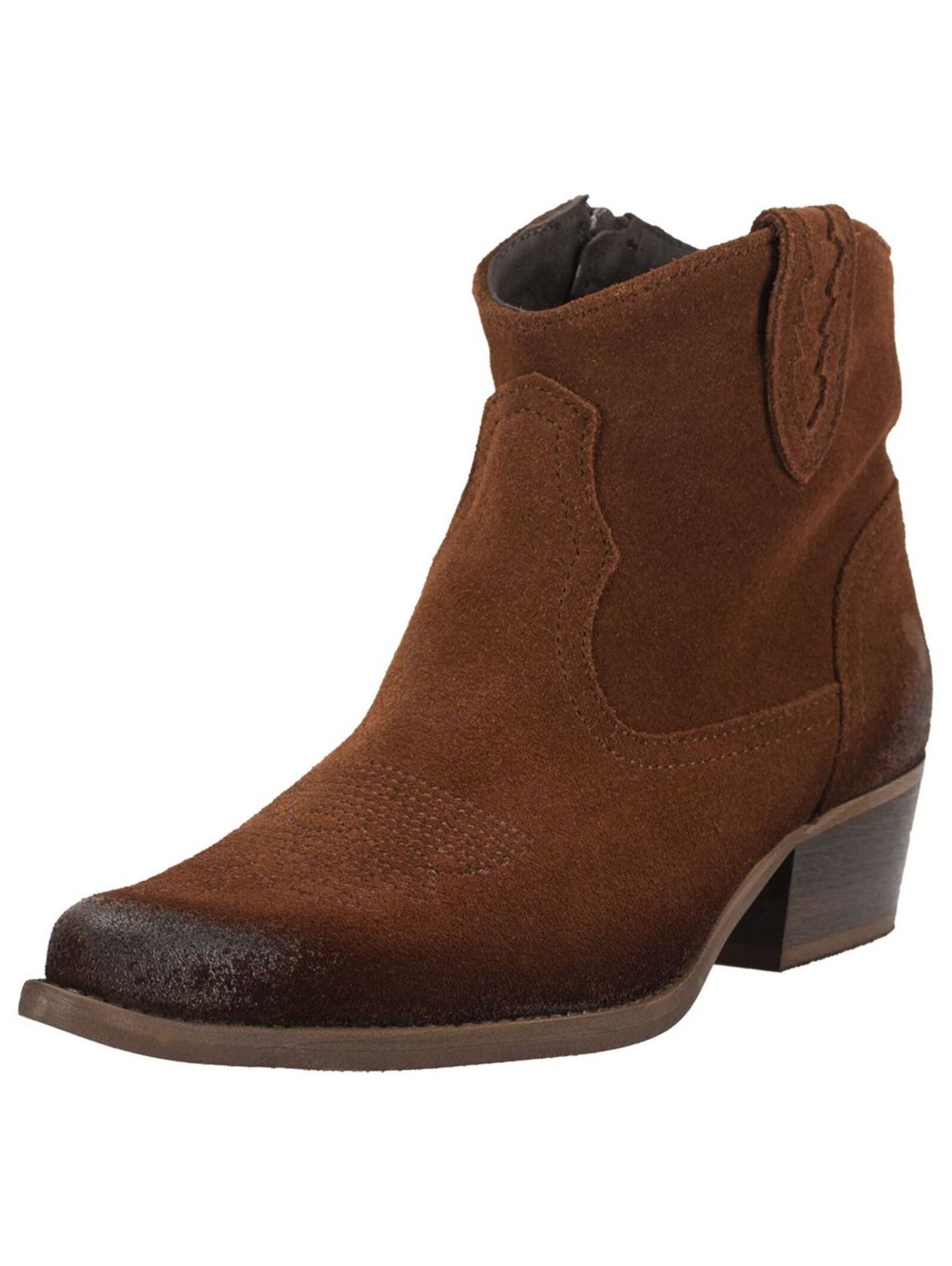 Felmini Stiefelette Veloursleder . Cowboy Stiefelette