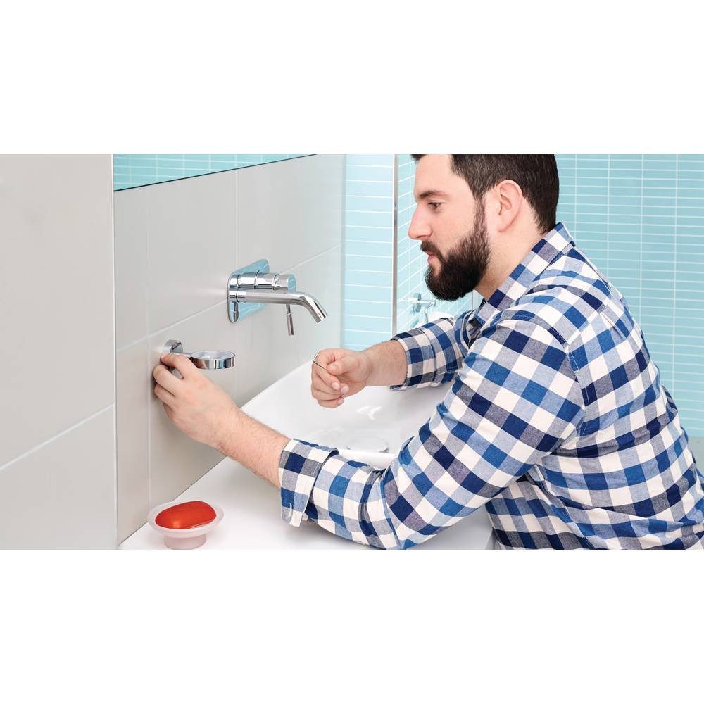 tesa Seifenspender ® Seifenhalter verchromt satiniertes Glas 40324-00000-00