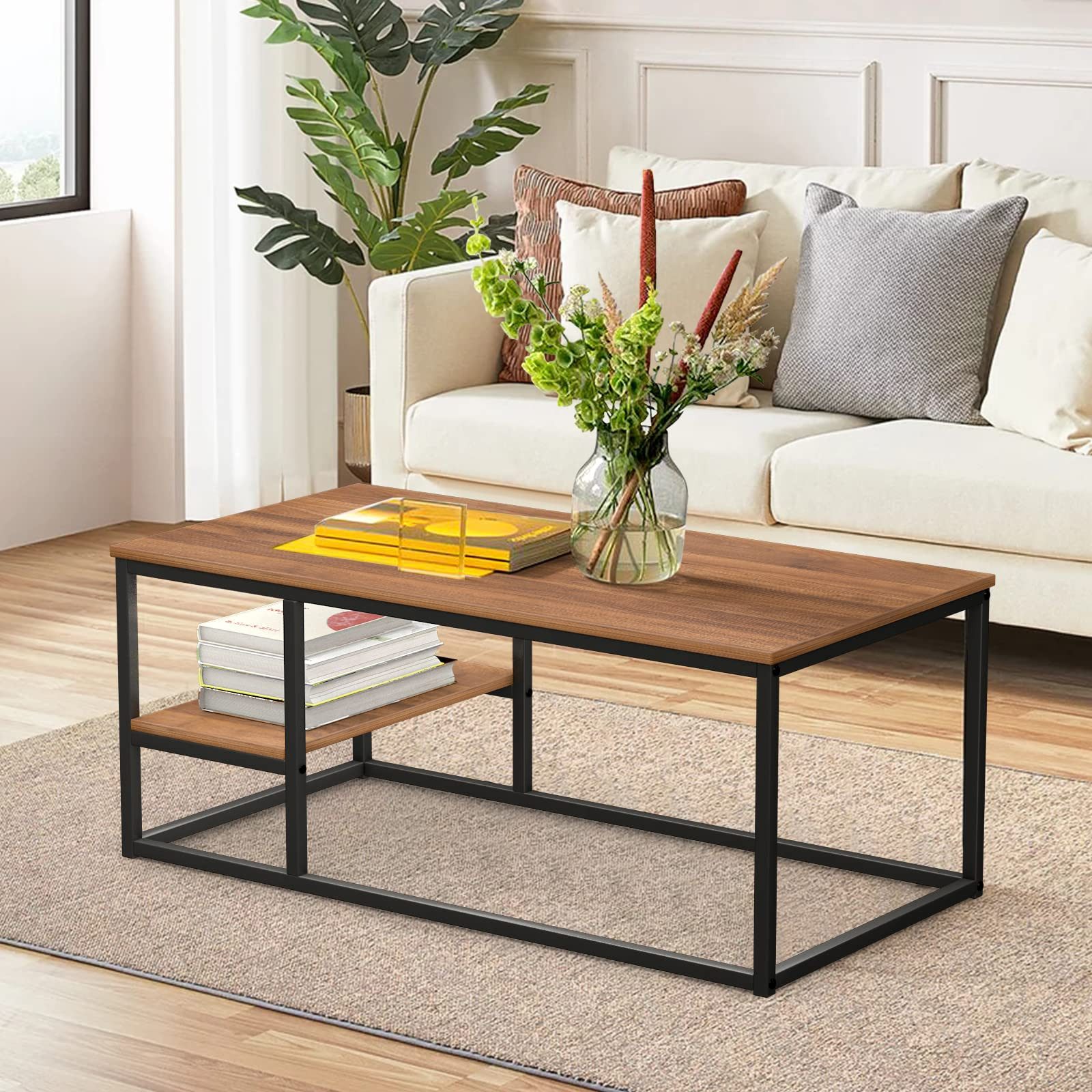 VOWNER Couchtisch Wohnzimmer Tisch, Stahlrahmen (1er-Set), günstig online kaufen