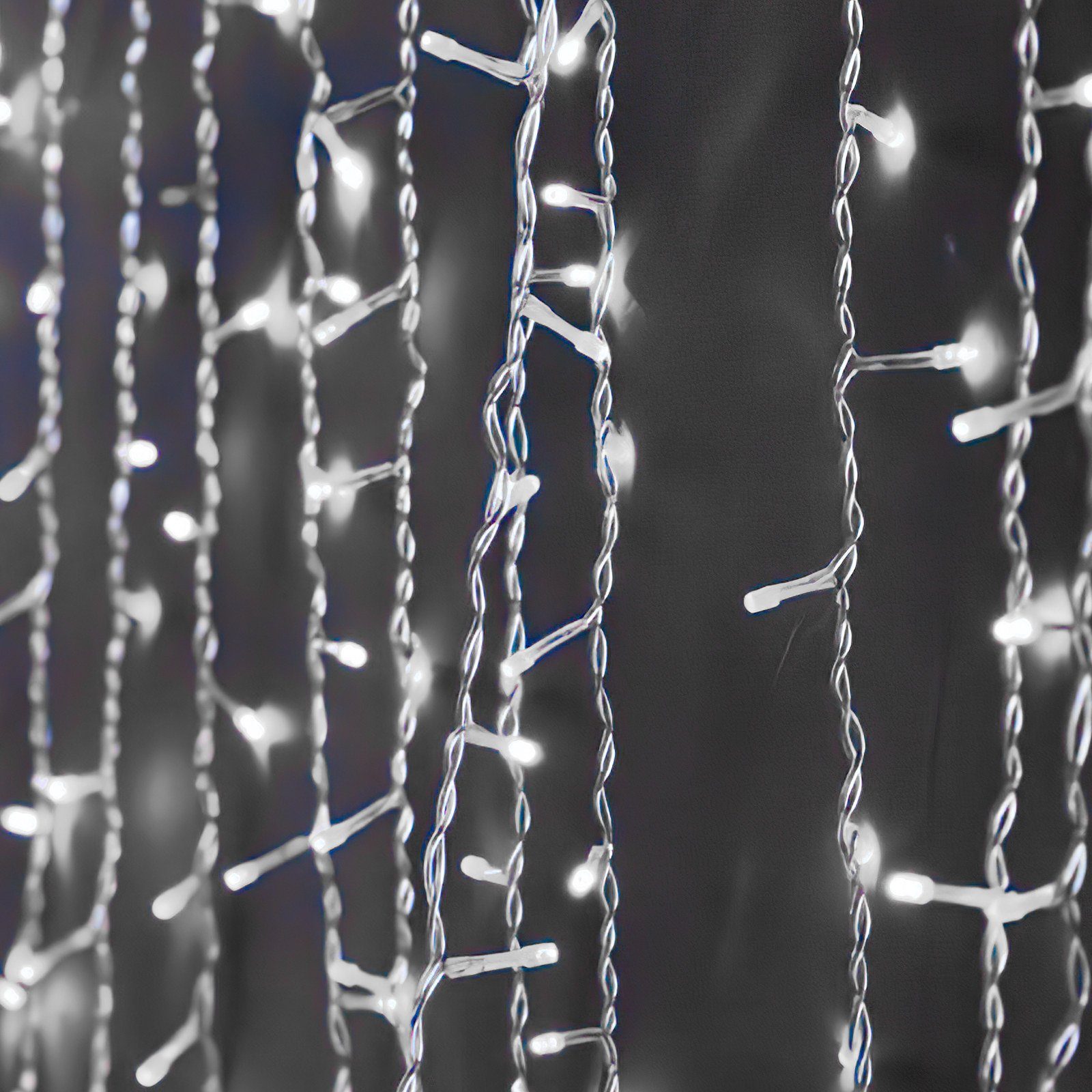 Beleuchtung Vorhang 10-200m Leuchte weihnachtslicht Kaltweiß Lichterkette Clanmacy LED-Lichterkette LED
