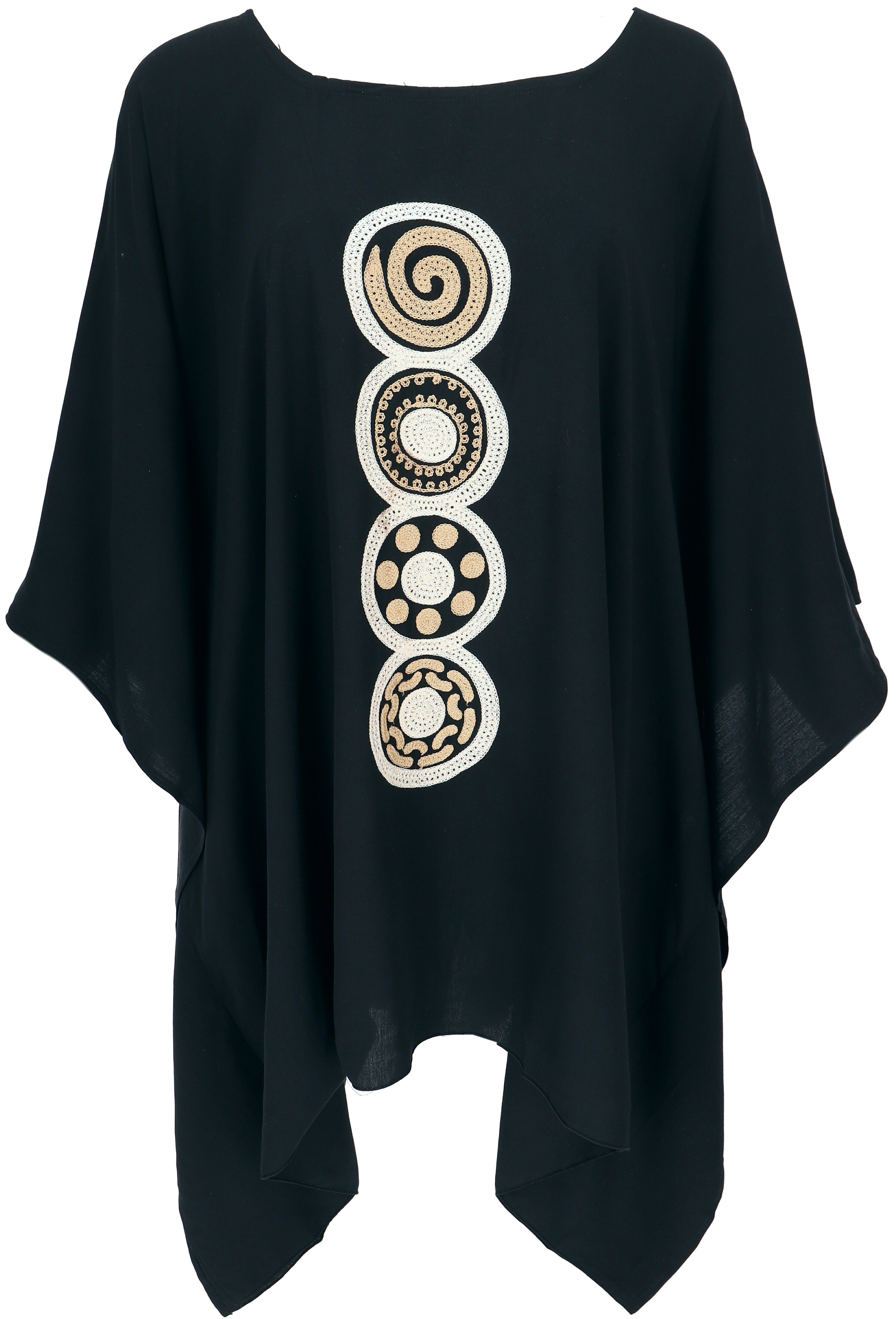 Guru-Shop Longbluse Besticktes Hippie Ponchokleid, Minikleid.. alternative günstig online kaufen
