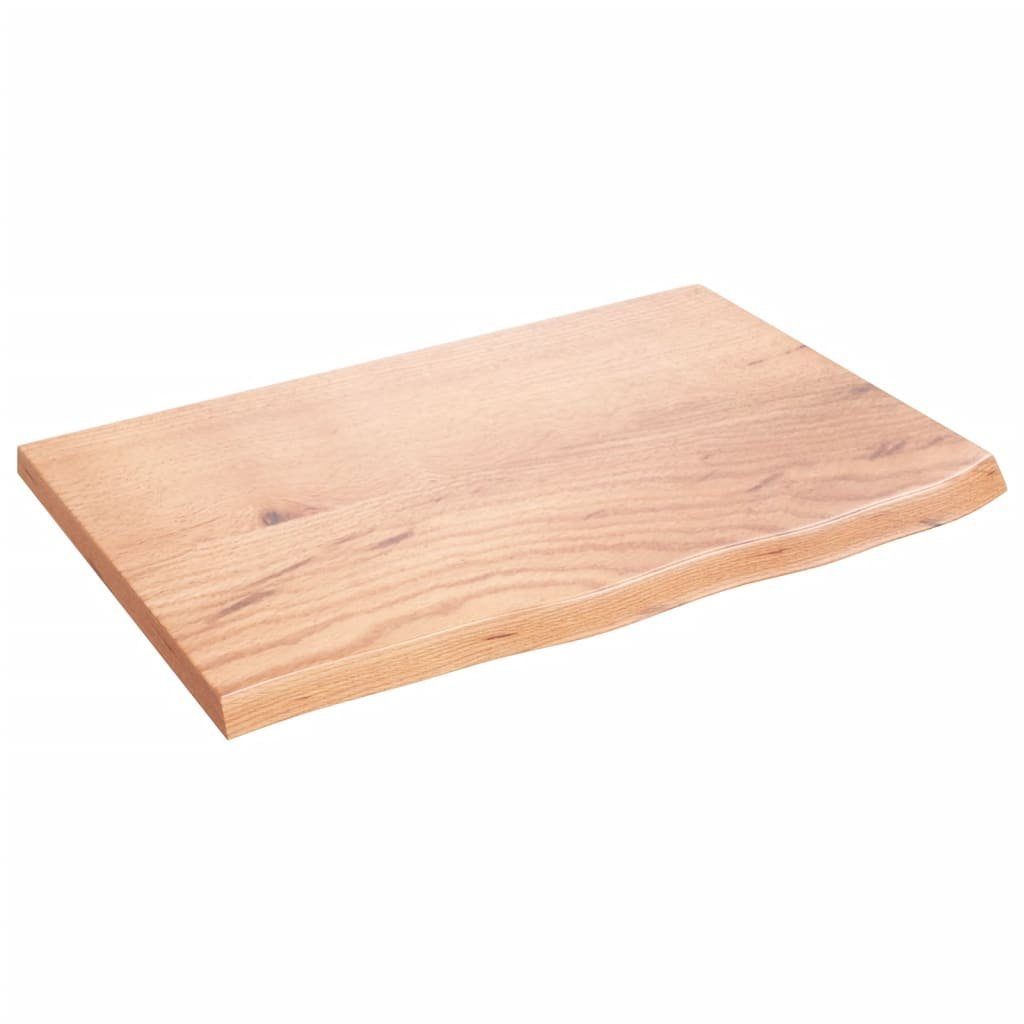 Eiche Tischplatte Massivholz Hellbraun Behandelt furnicato cm 60x40x2