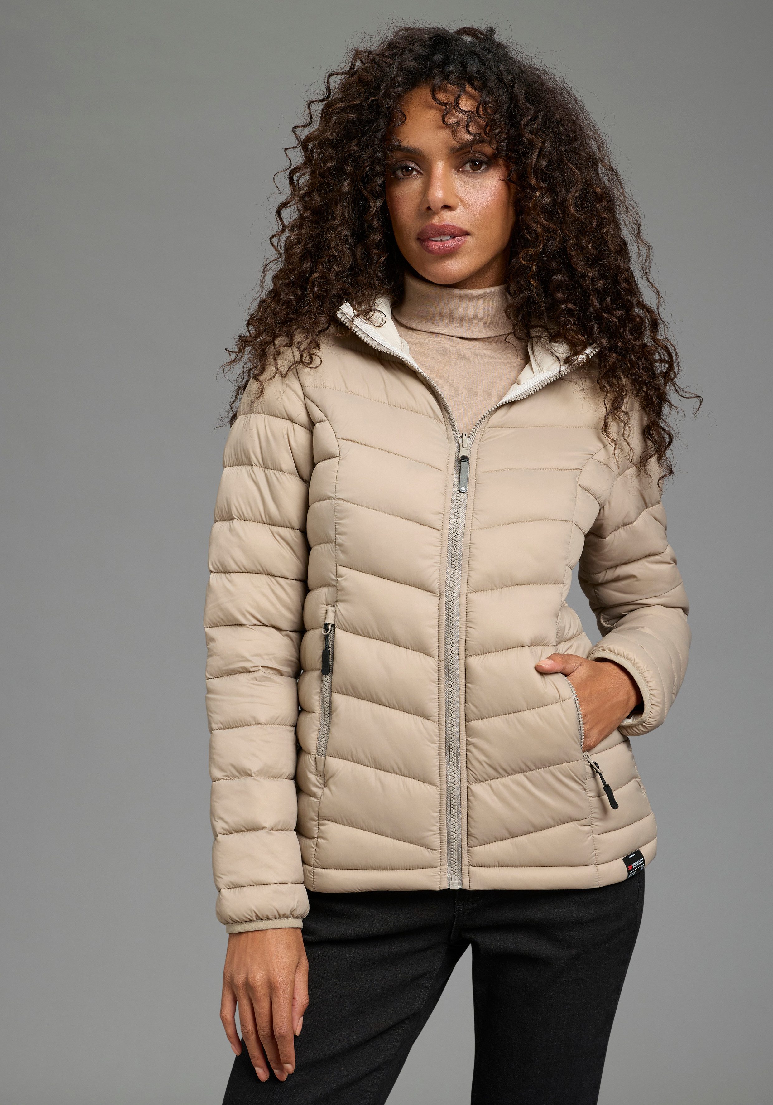 Polarino Steppjacke Übergangsjacke für kühle Tage, aus leichtem Webmaterial