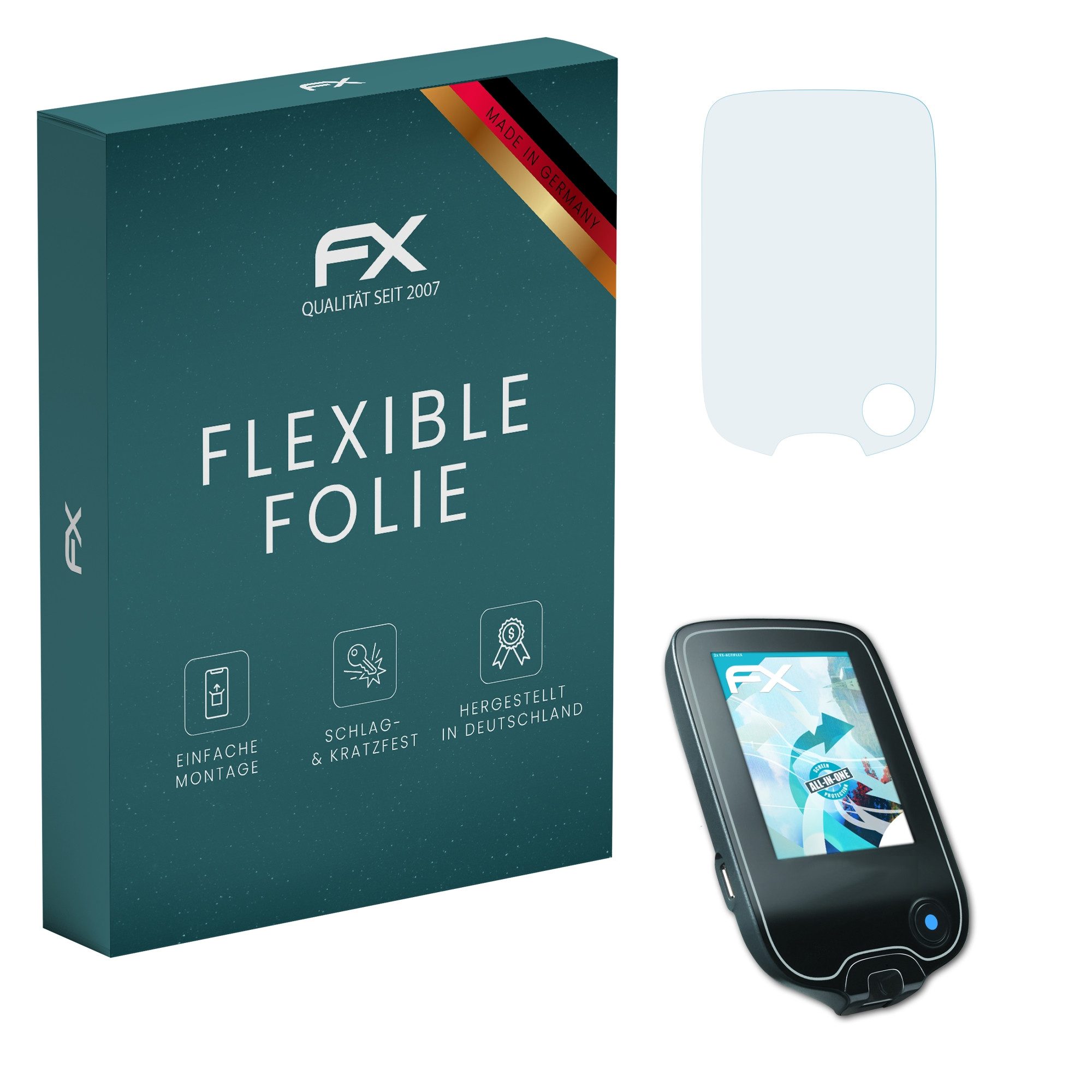 atFoliX Schutzfolie Displayschutzfolie für FreeStyle Libre, (2 Folien), Ultraklar und flexibel