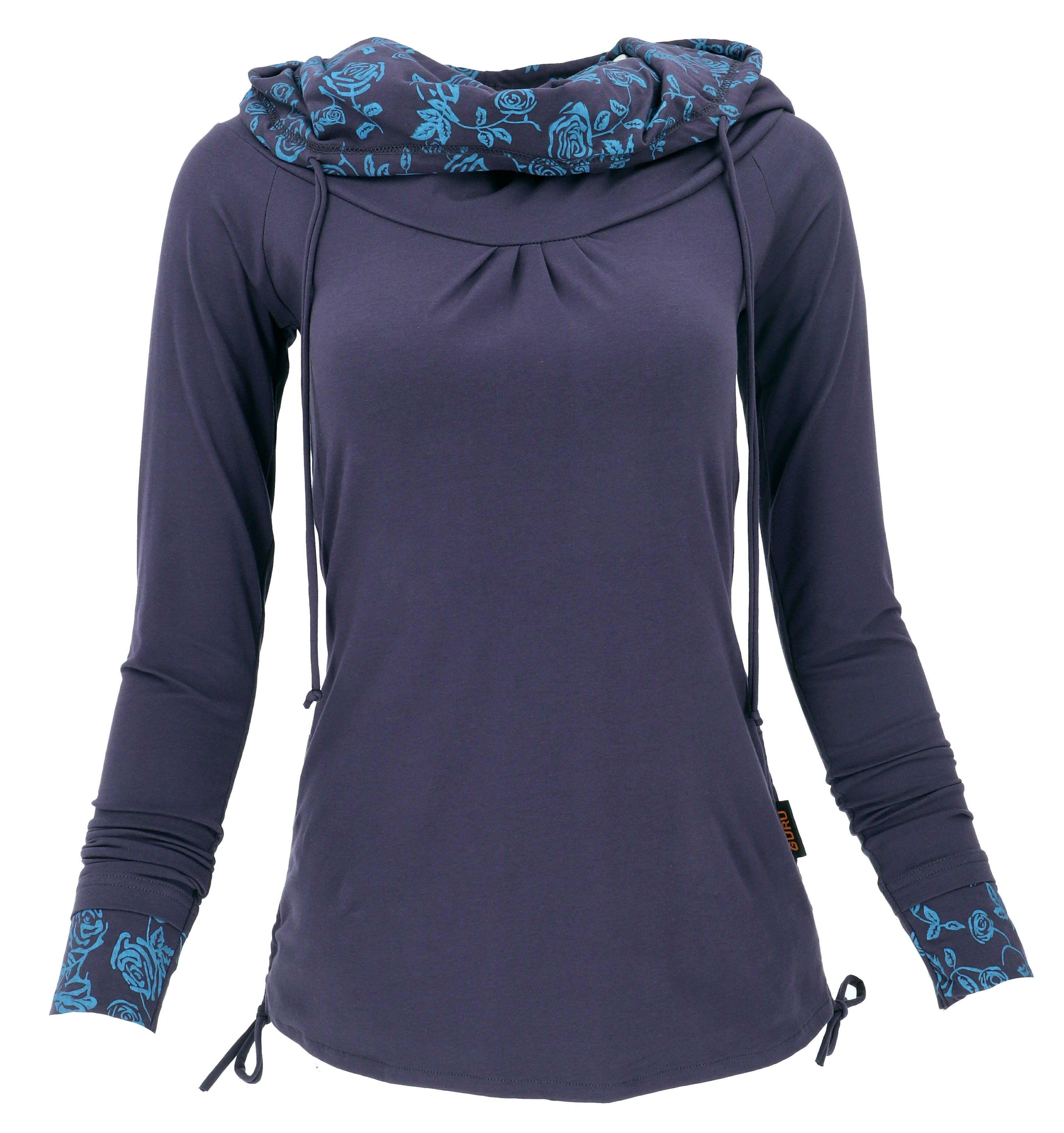 Longsleeve Longshirt aus Bio-Baumwolle, Boho Shirt..