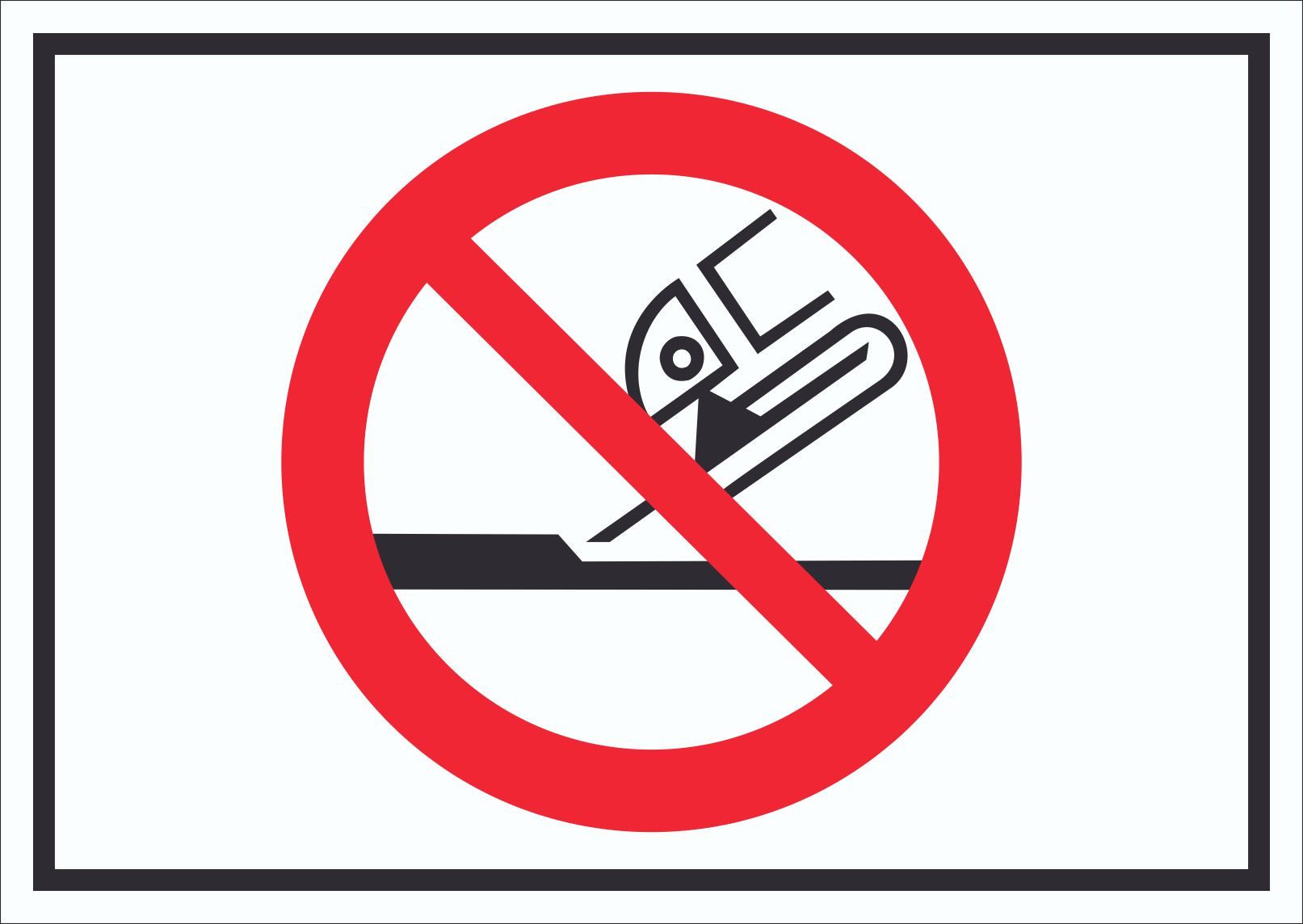 Hinweisschild Nicht zulässig für Seitenschleifen Symbol Schild