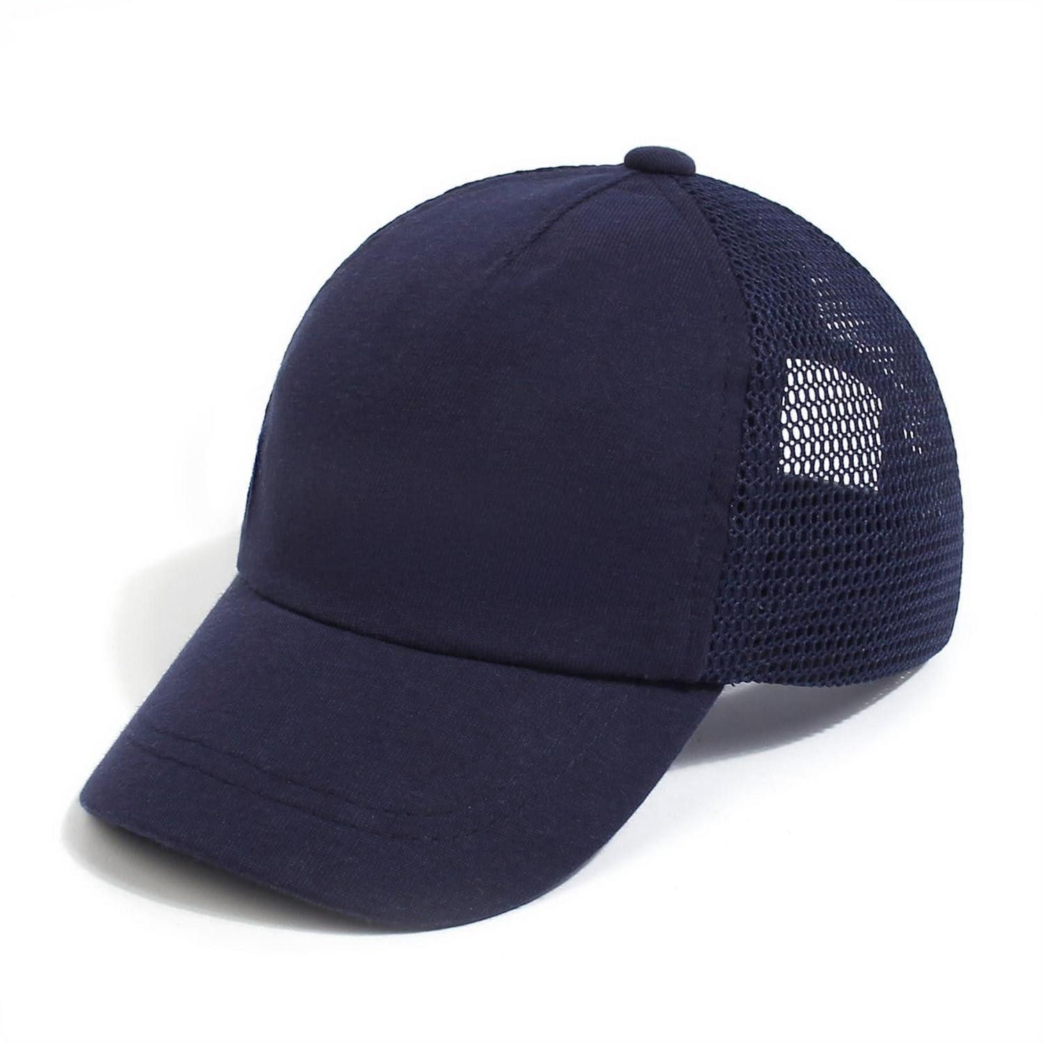 Baseball Cap Baseballkappe Kinder Mesh UV Schutz Faltbar Atmungsaktiv L Dunkelblau