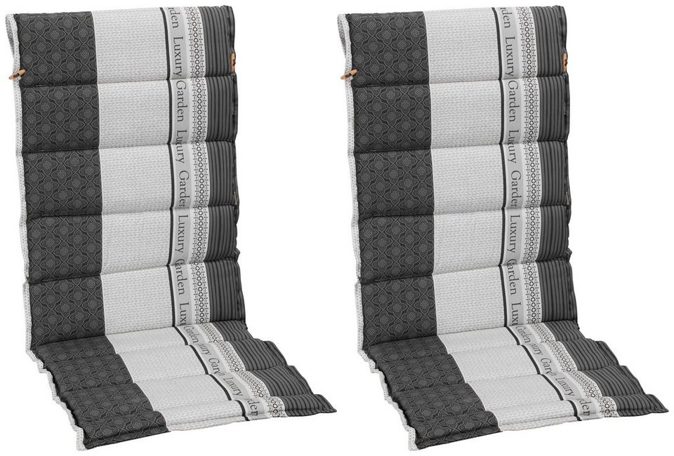 GO-DE Sesselauflage Amalfi, (Set, 2 St), Auflage flexibel verwendbar für  Stapelstuhl und Hochlehner