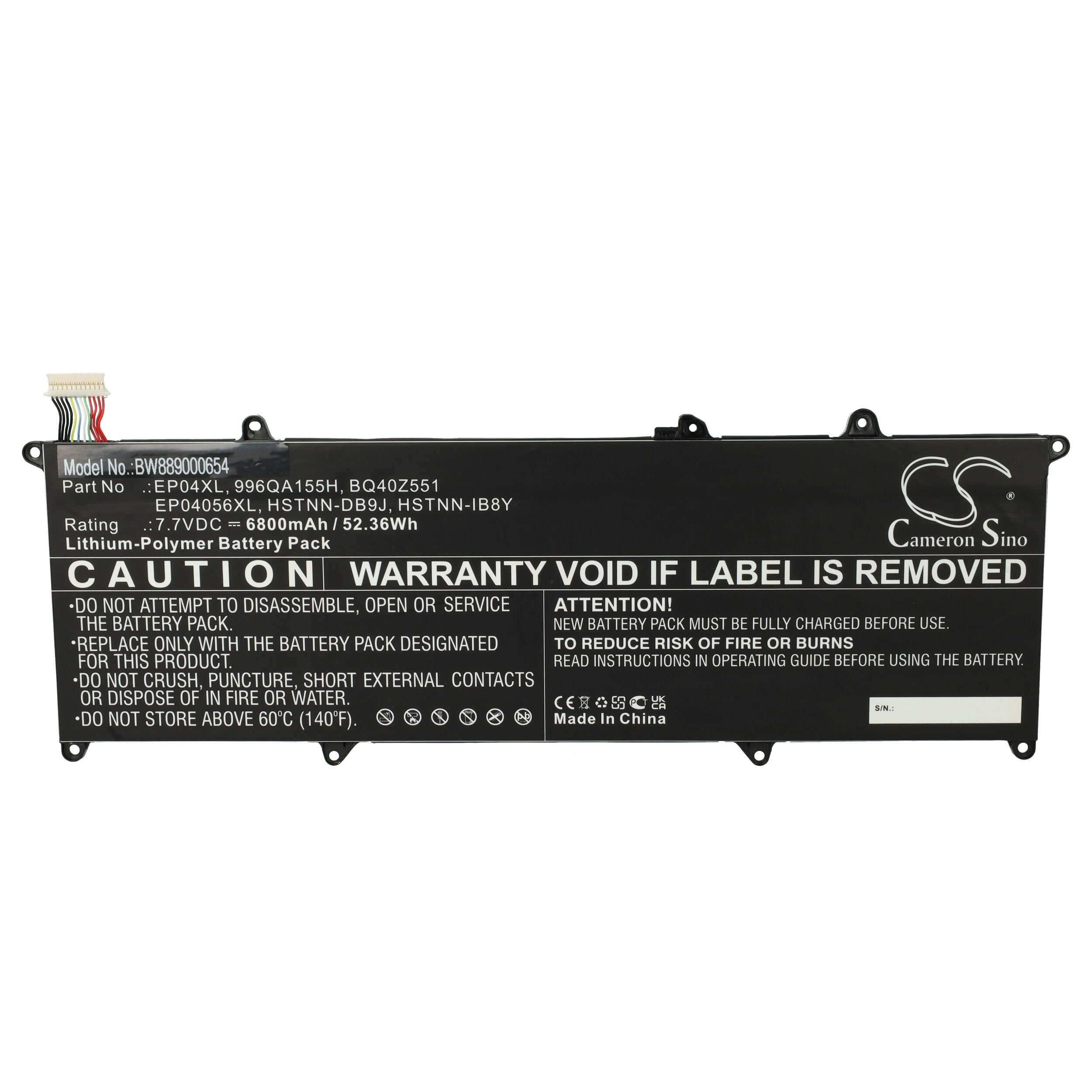 vhbw Ersatz für HP L52448-241, L52581-005, PHM2230DLS, R5439K323JB-TR/RICOH Laptop-Akku 6800 mAh