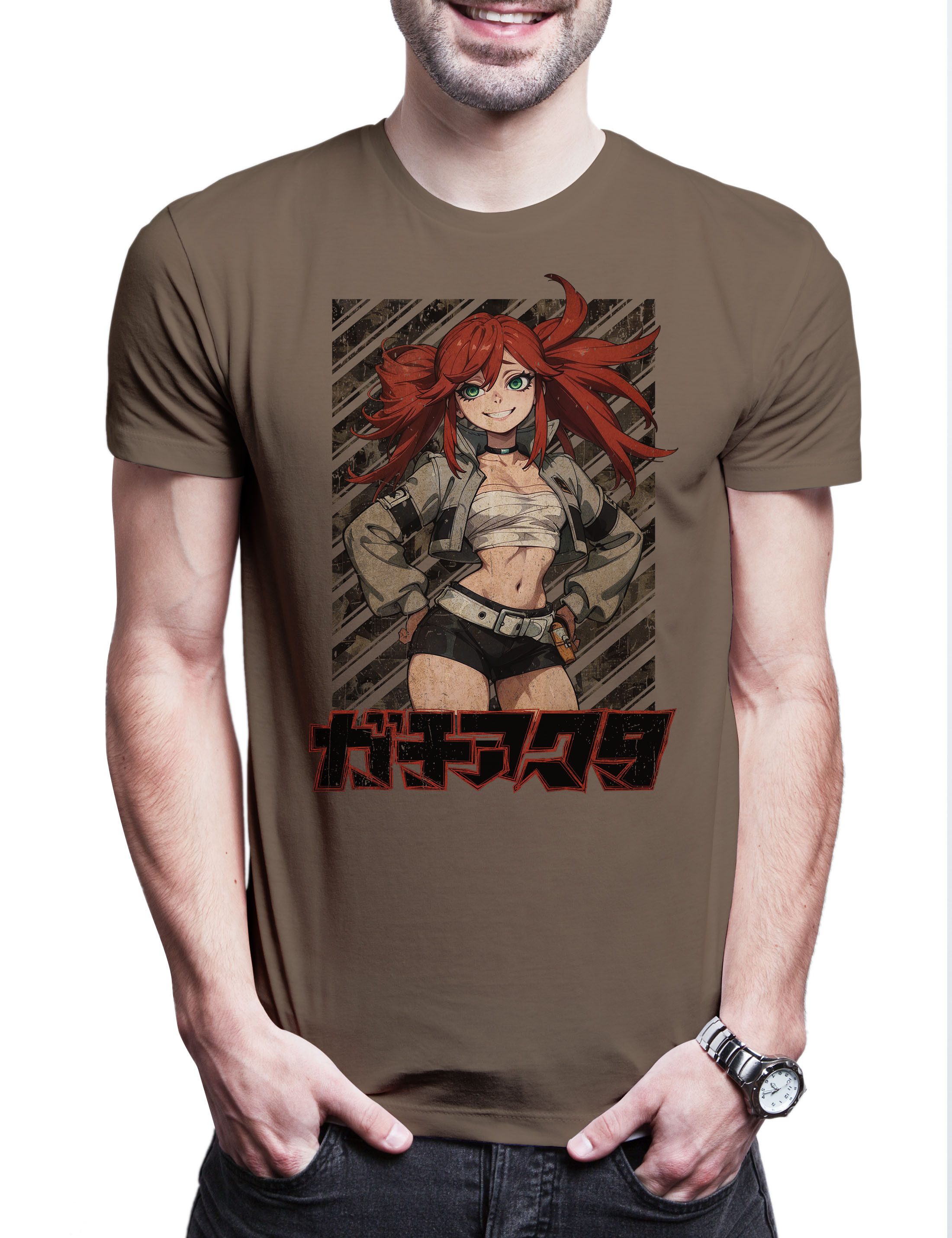 Print-Shirt Riyo Reaper Herren T-Shirt Zanka Manga Gachiakuta Movie Enjin Rudo