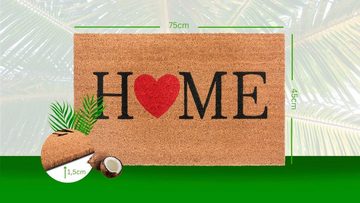 Fußmatte Mix Mats Kokos Home With Heart, HANSE Home, rechteckig, Höhe: 15 mm, Kokos, Schmutzfangmatte, Outdoor, Rutschfest, Innen, Kokosmatte, Flur