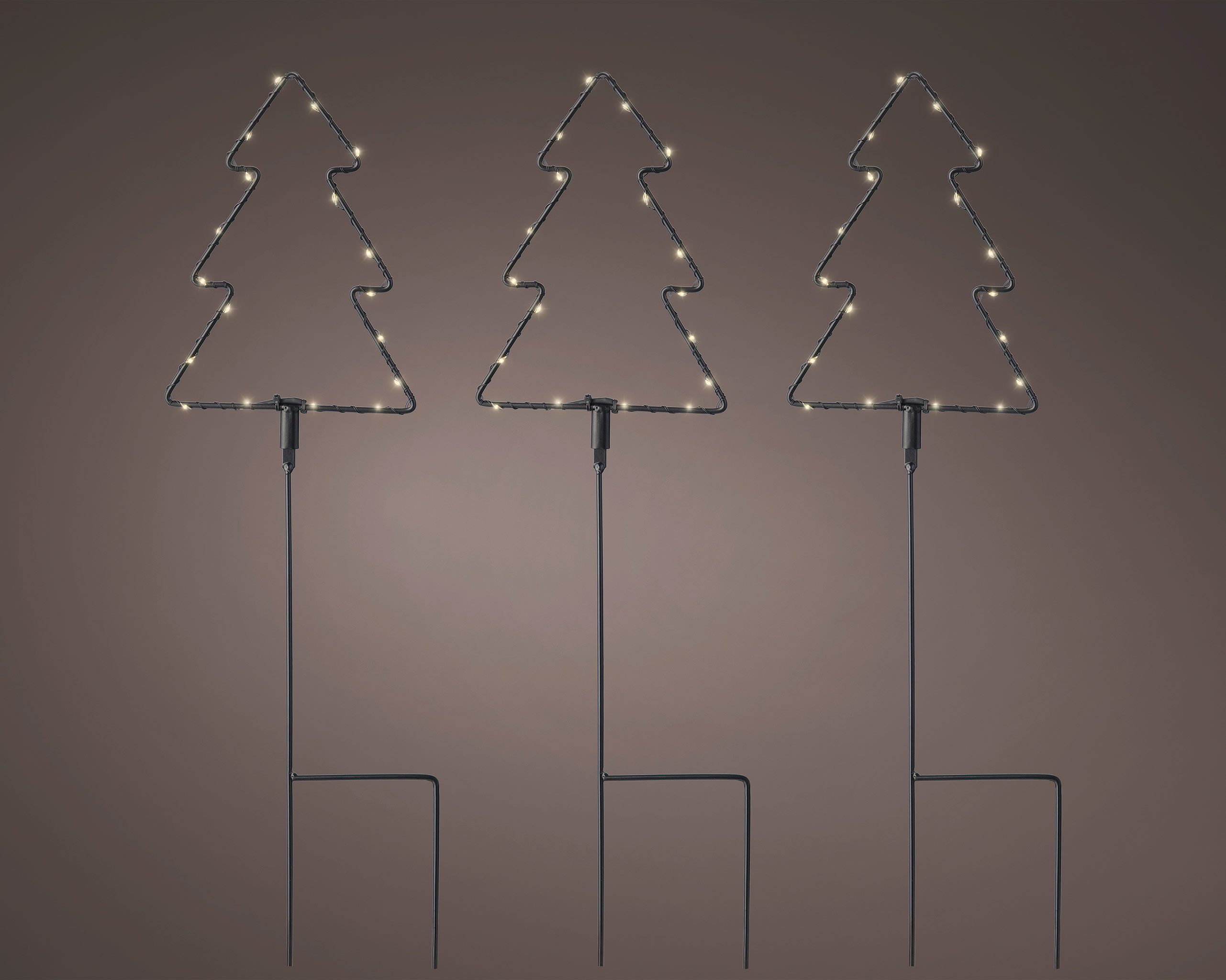 Lumineo Gartenstecker LED Gartenstecker Weihnachtsbäume Outdoor 48cm Metall günstig online kaufen