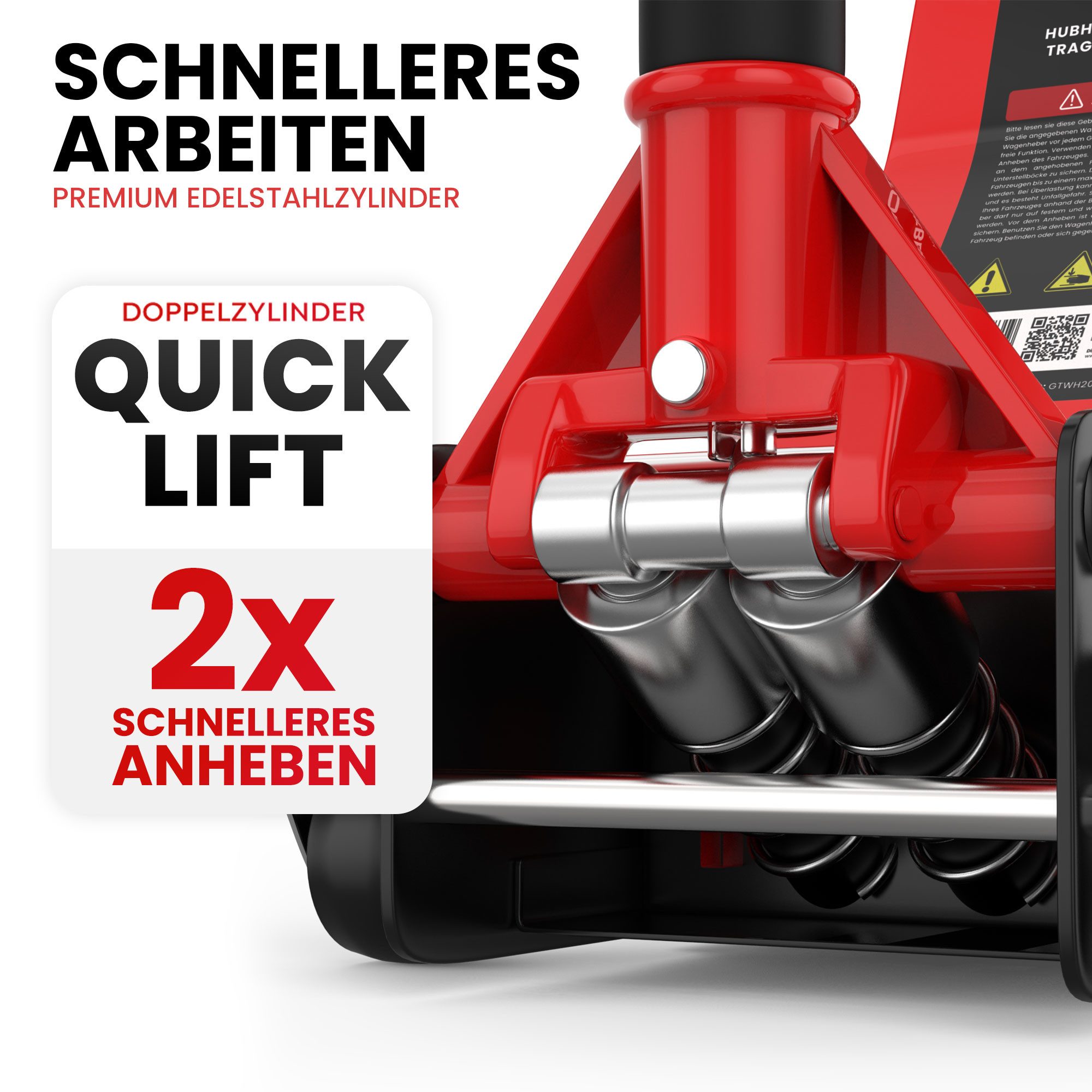 GENTOR Hydraulic Jack, 3t Hydraulic Flat Trolley Jack