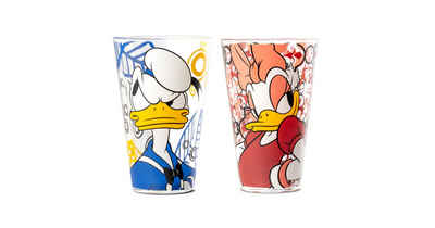GILDE Gläser-Set Disney, 2er Gläser-Set Donald + Daisy, je 310ml