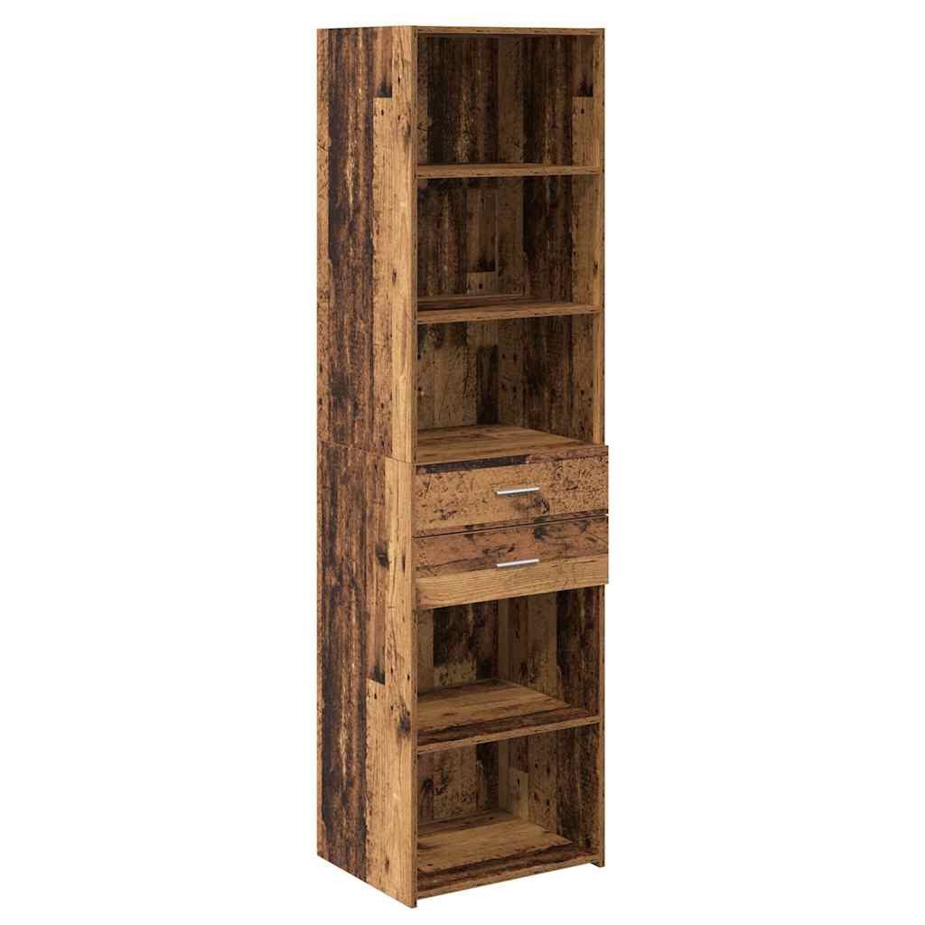 vidaXL Highboard Highboard Altholz 50 x 42,5 x 185 cm Holzwerkstoff (1 St)