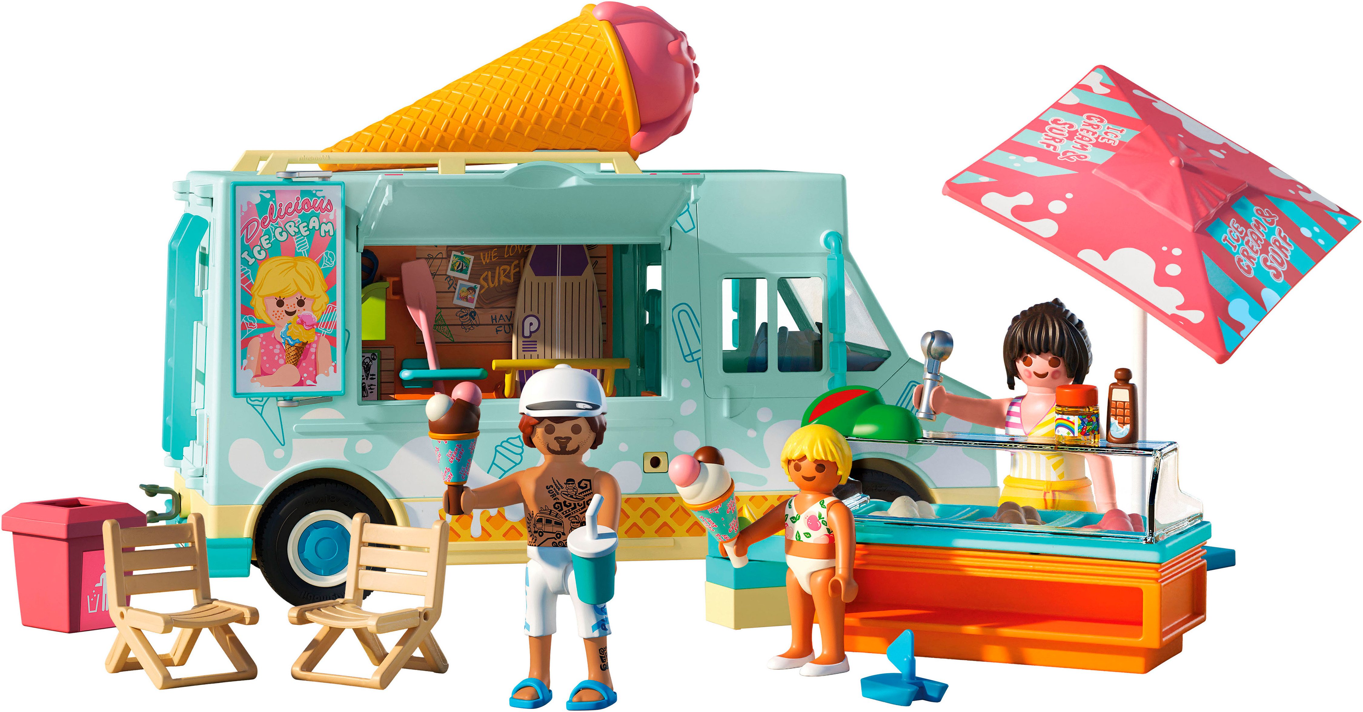 Playmobil® Ice Cream Truck mit Surfshop (71904), My Life Konstruktions-Spie günstig online kaufen