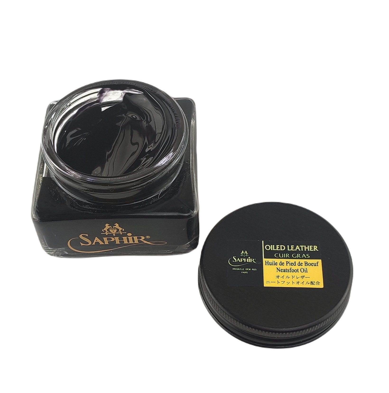 Saphir Saphir MEDAILLE D'OR Oiled Leather Fettleder-Pflegecreme 75 ml Glastie Schuhcreme