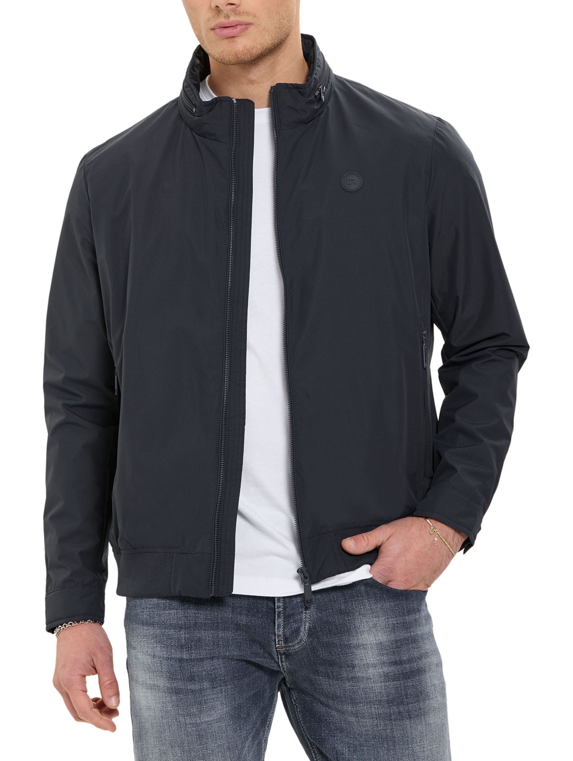 RedBridge Sommerjacke mit Stehkragen und versteckter Kapuze Übergangsjacke Casual Stehkragen mit integrierter Kapuze, seitliche Eingrifftaschen – Bild 5 von 5