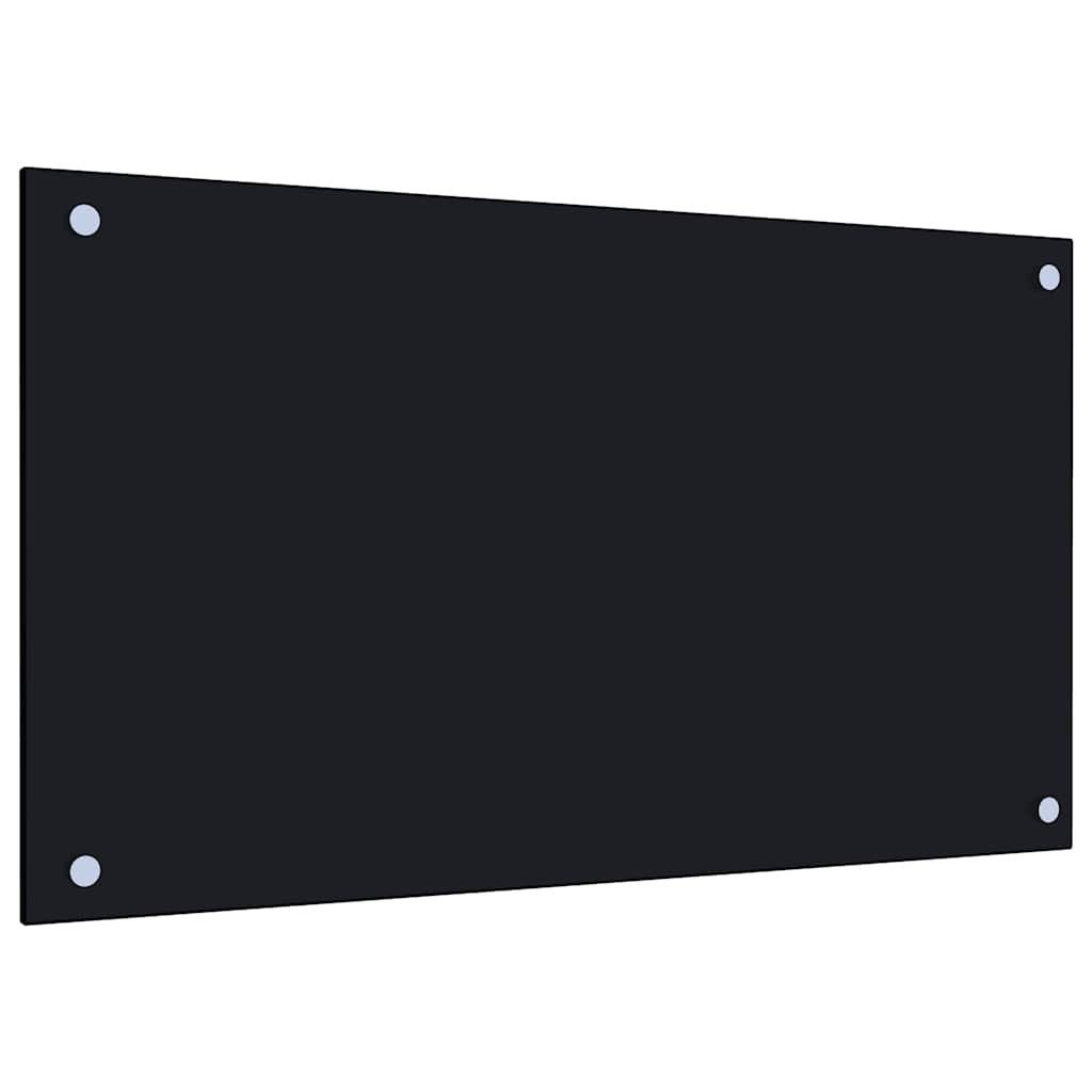 vidaXL Küchenrückwand Küchenrückwand Schwarz 70x40 cm Hartglas, (1-tlg) – Bild 5 von 5