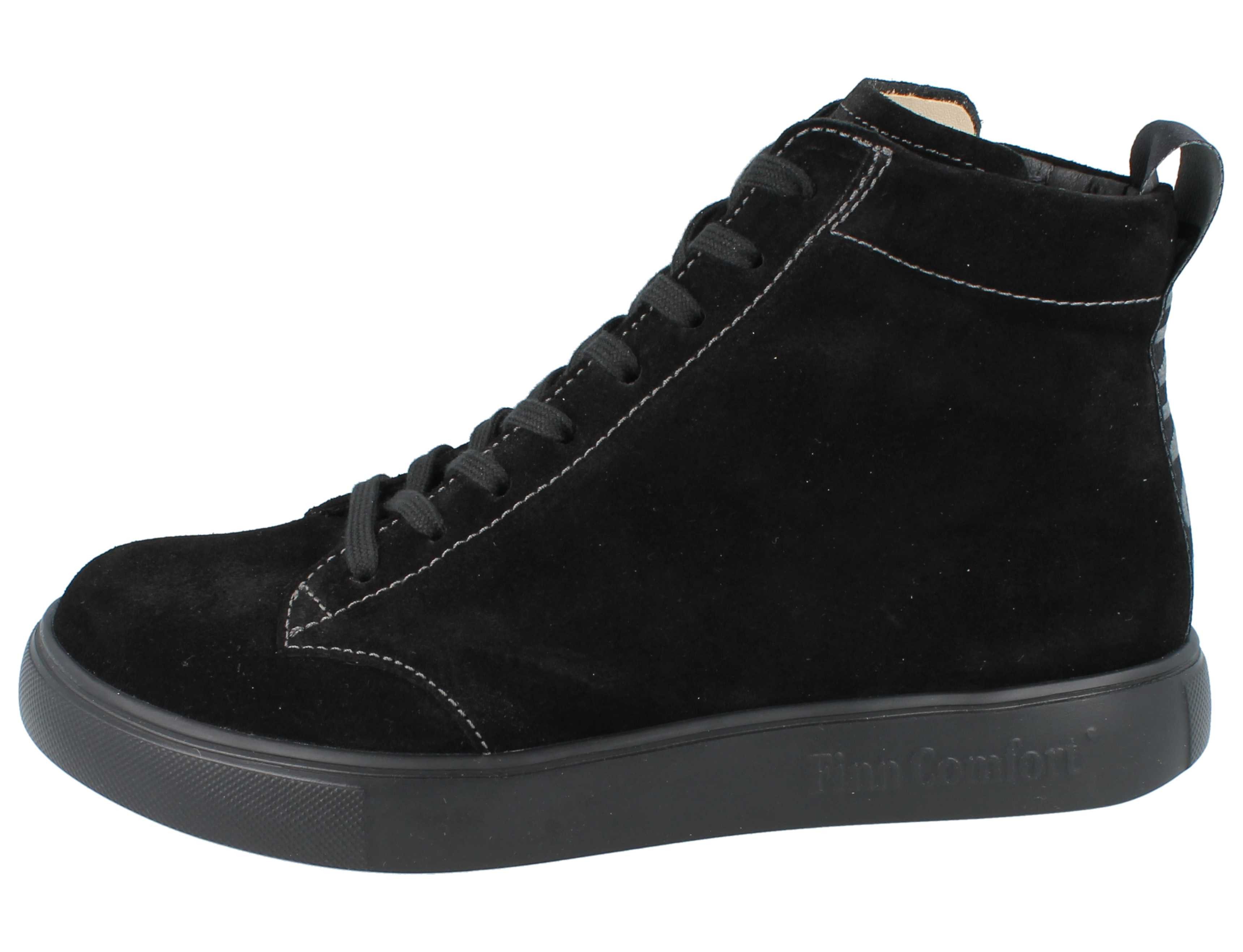 Finn Comfort FINN COMFORT FINNCO Pisco Damen Schnürschuhe knöchelhoch schwarz Stiefel Wechselfußbett