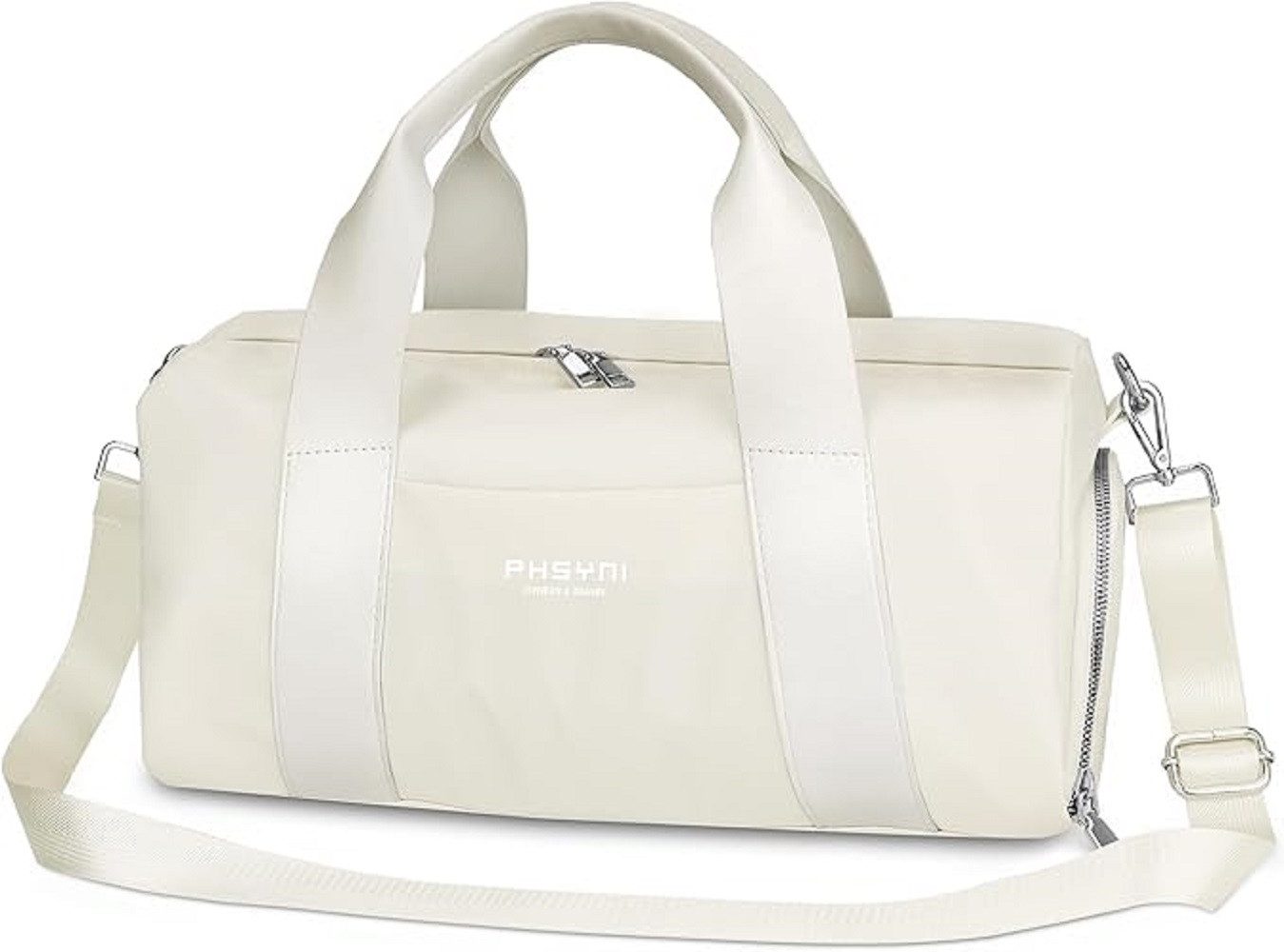 LaCute Sporttasche Kleine Sporttasche Turnbeutel Damen Herren Beige 16 l mit Schuhfach (Kleine Sporttasche mit Schuhfach und Nassfach, 16 l Volumen für Sport und Alltag, Kleine Sporttasche mit Schuhfach, Nassfach und mehreren Fächern), Schuhfach, Nassfach, mehrere Fächer, verstellbarer Schulterriemen