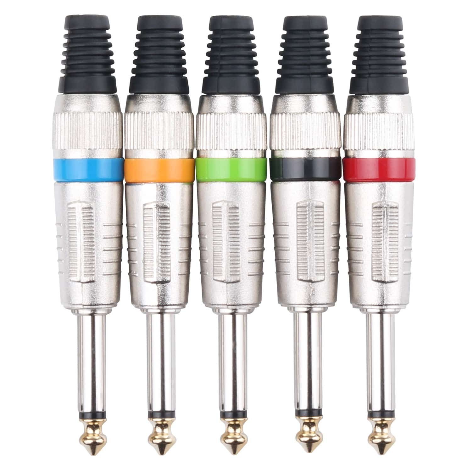 Steckerset 6,3mm Klinke 5 Stück Audio-Adapter