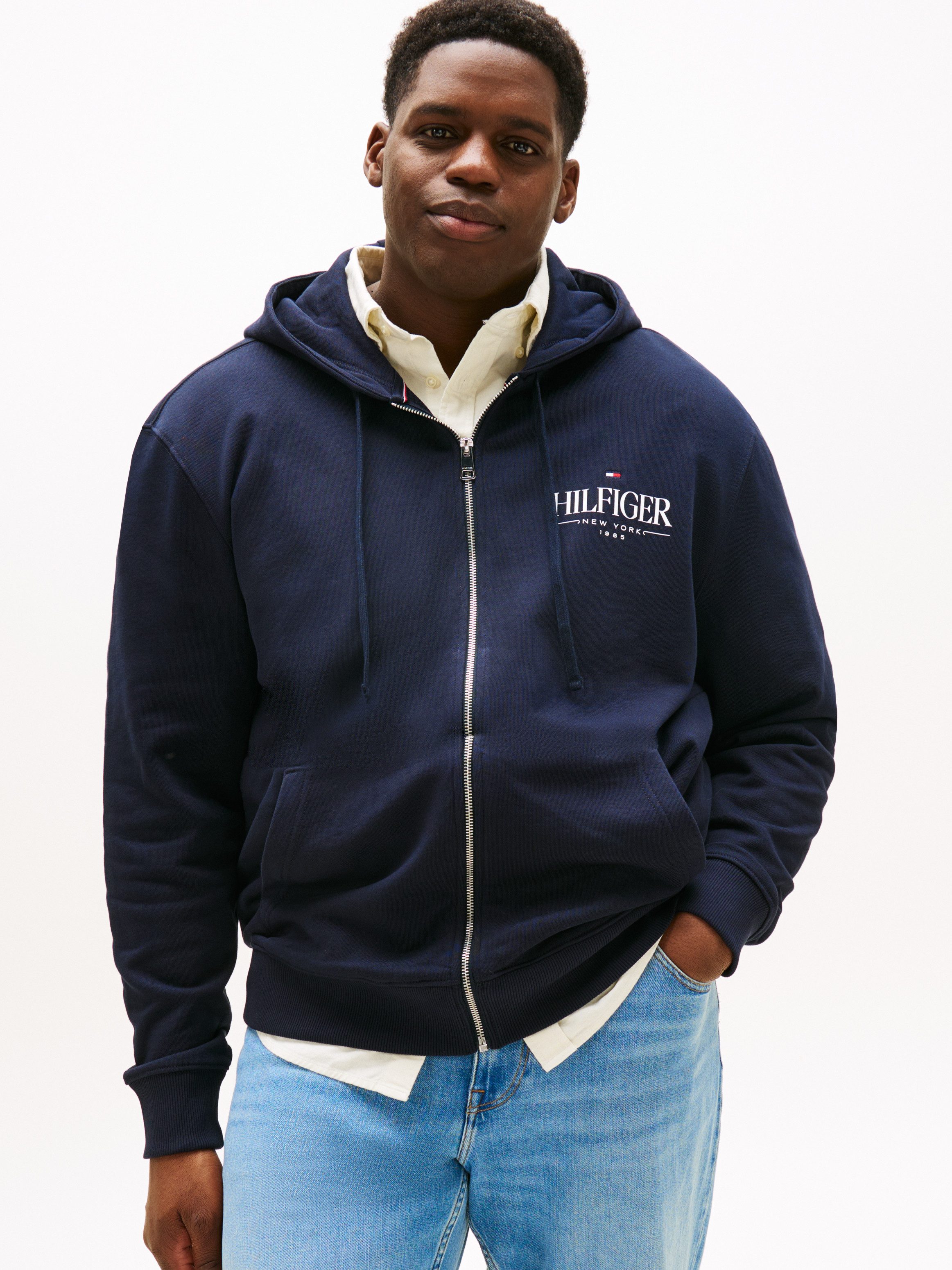Tommy Hilfiger Big & Tall Kapuzensweatjacke BT-HILFIGER STACKED HOODED ZIP- günstig online kaufen