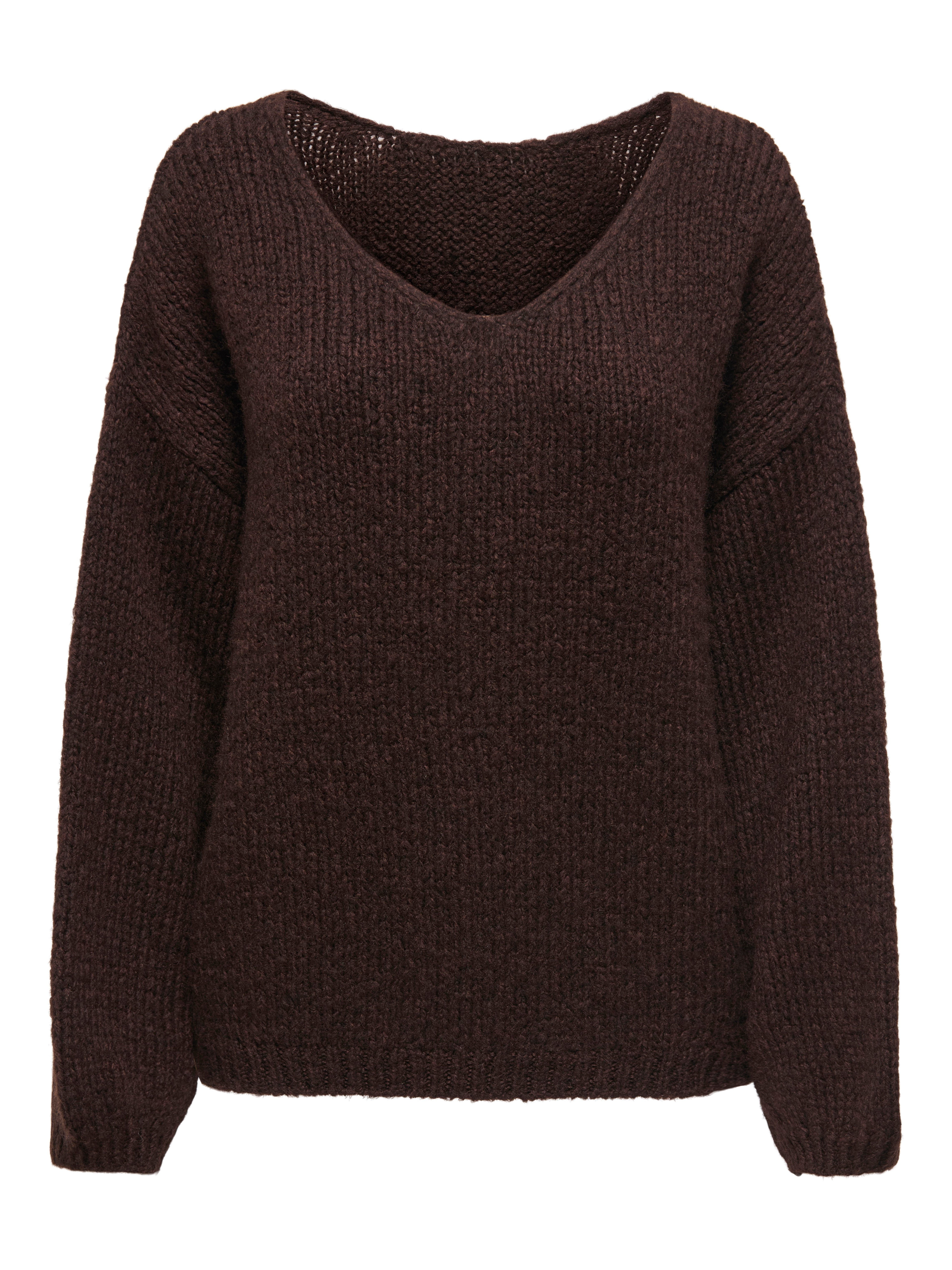 JDY V-Ausschnitt-Pullover JDYDINEA L/S REVERSIBLE PULLOV. KNT NOOS Kunstfas günstig online kaufen