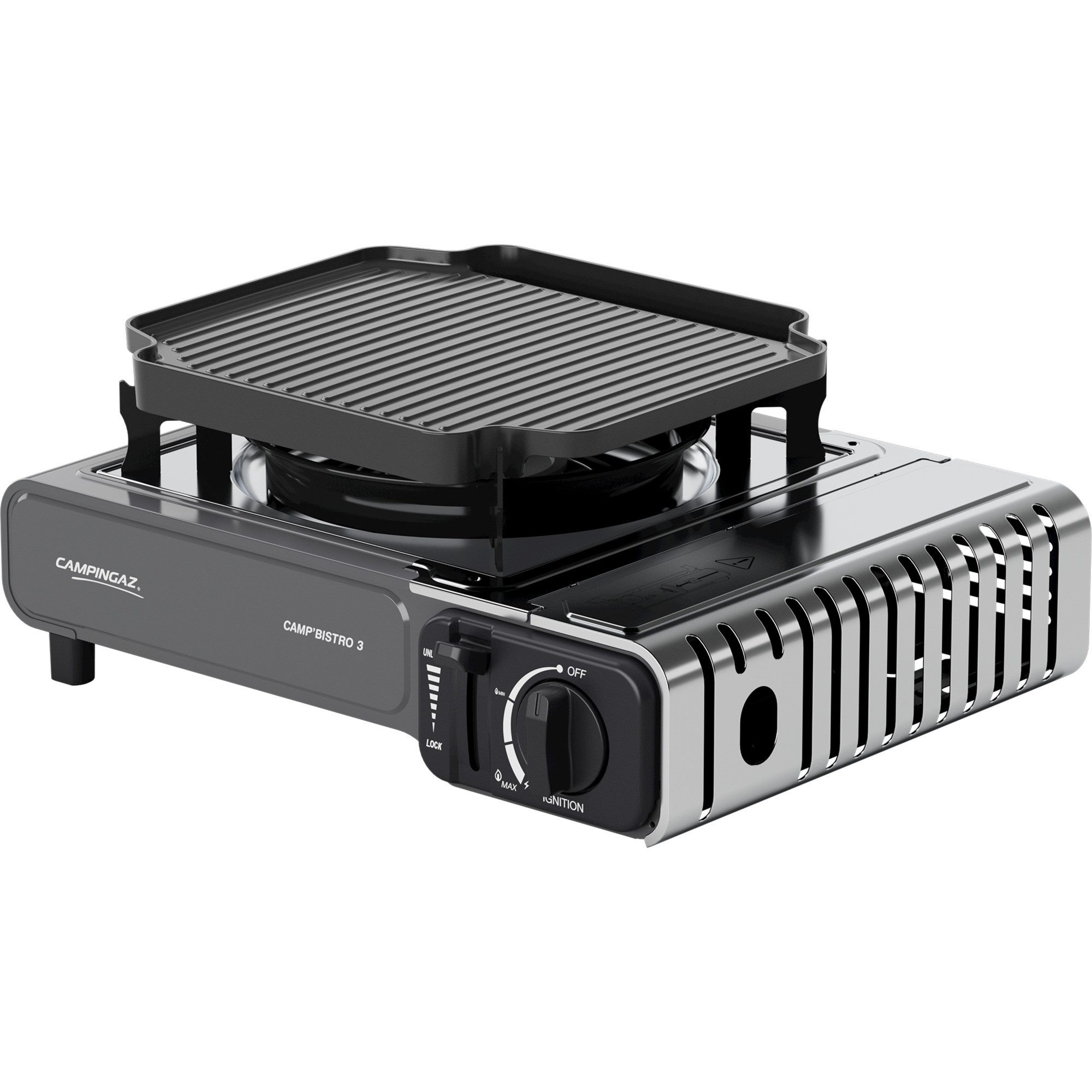 Campingaz Gaskocher Campingaz Gaskocher Camp'Bistro 3 mit Grillplatte