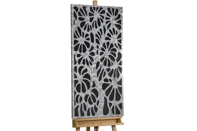 KUNSTLOFT Metallbild Unsterblicher Geist 60x120 cm, handgefertiges Wandrelief 3D