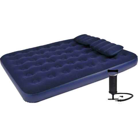 Avenli Luftbett Campingbett aufblasbar, (Luftmatratze für 2 Personen, Campingmatratze 203x152x22cm), Gästebett inklusive 2 Kissen und Luftpumpe