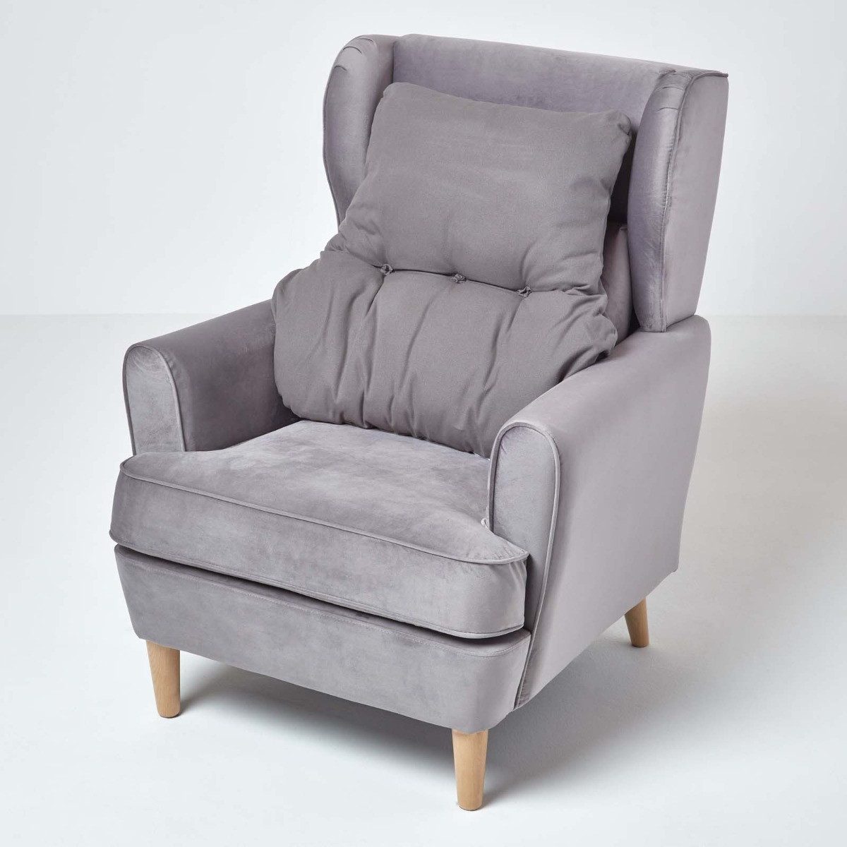 Homescapes Sitzkissen Rückenkissen grau – Rückenstützkissen 68 x 58 cm mit günstig online kaufen