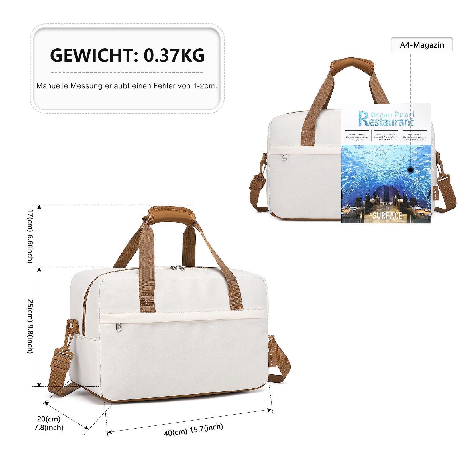 KONO Reisetasche Handgepäck Tasche Unisex Gym günstig online kaufen