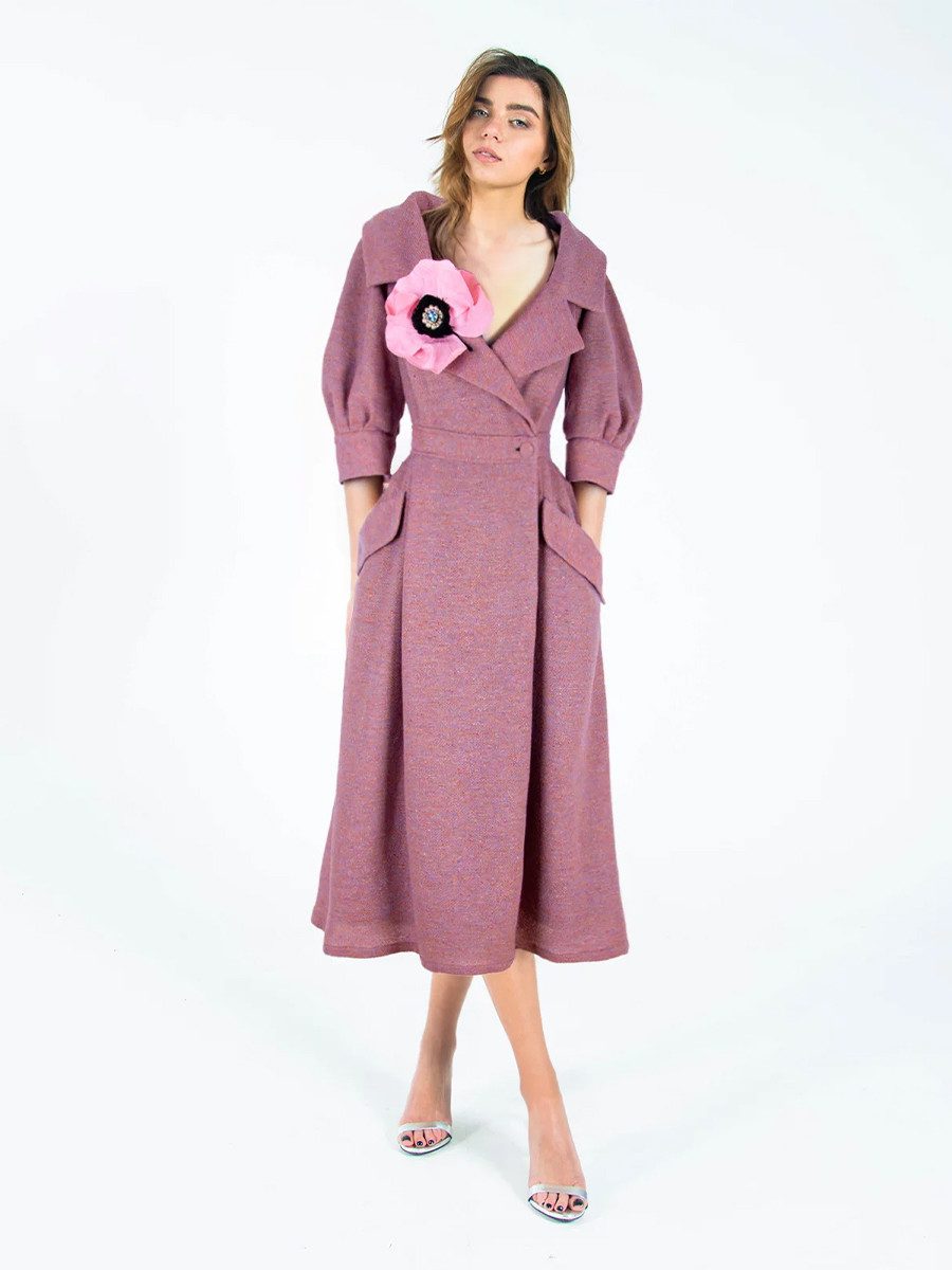 RUA & RUA Wickelkleid aus Wolle günstig online kaufen