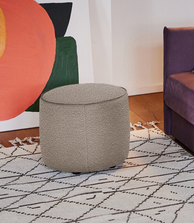 TOM TAILOR HOME Pouf DROP CHIC, mit Kedernaht, ø 50 cm