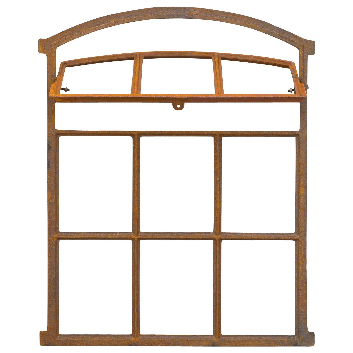Dekoobjekt Fenster zum Öffnen rost Stallfenster Eisenfenster Eisen 71cm Antik-Sti