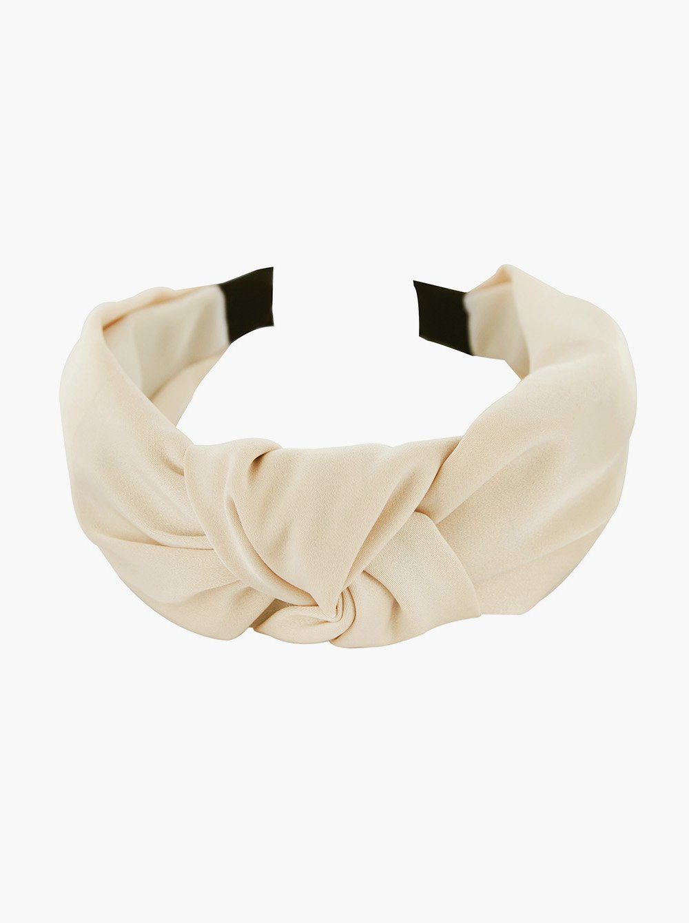 Vintage Haarreif Sandbeige Damen Knoten und Breiter Haarreif Haareifen Satin bezogen, axy Haarband mit