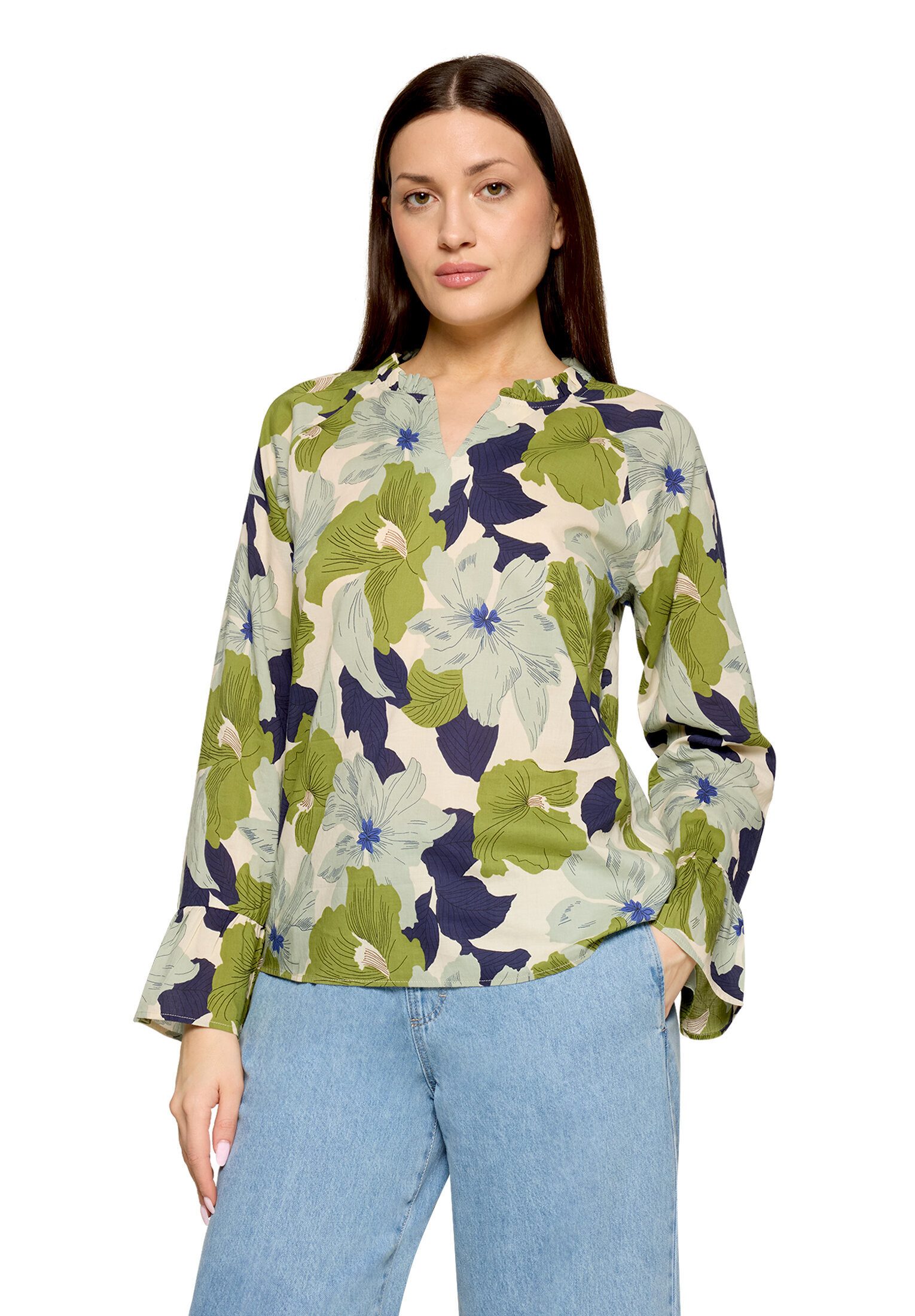 Cartoon Rüschenbluse Damen mit Muster